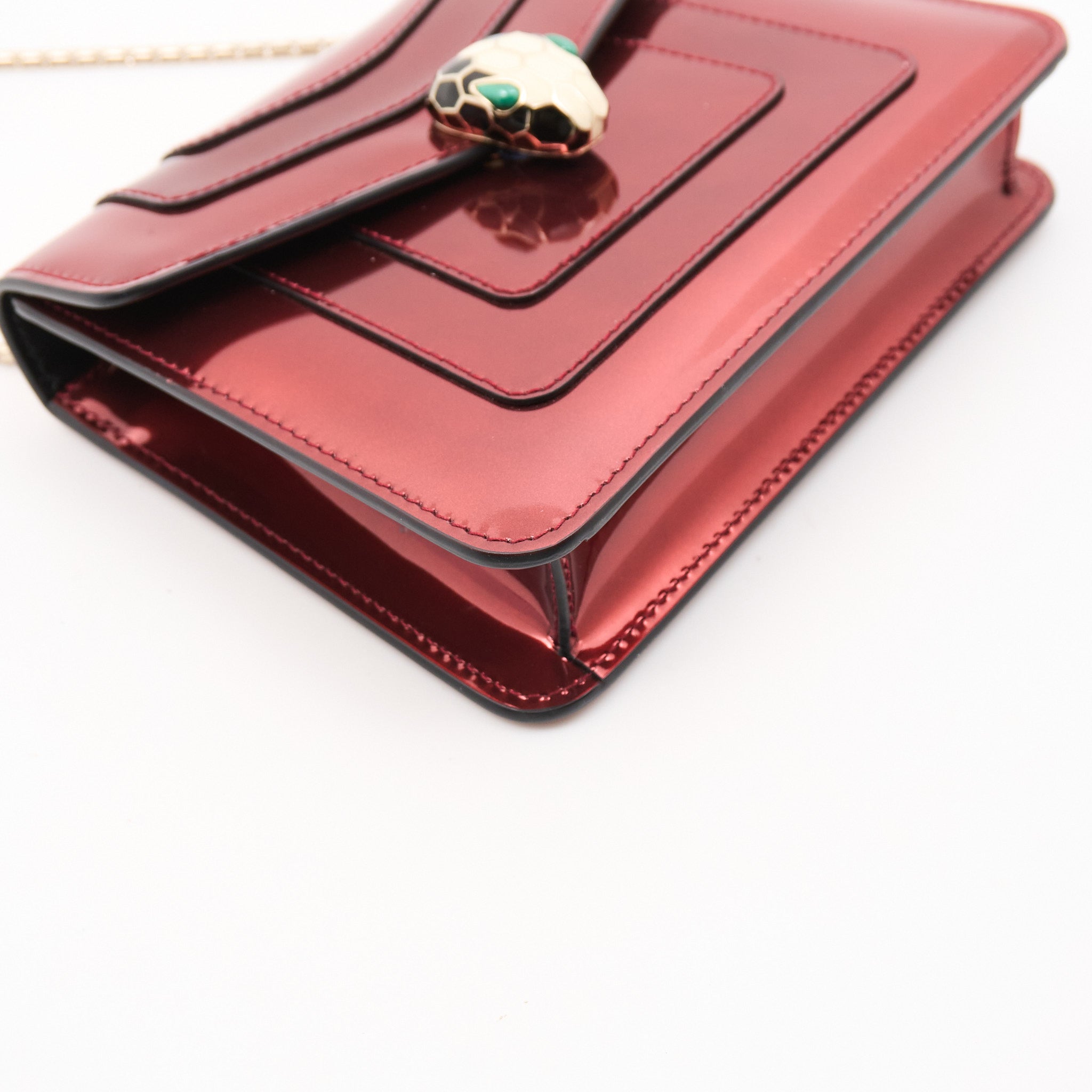 Bvlgari Patent Leather Serpenti Forever Shoulder Bag