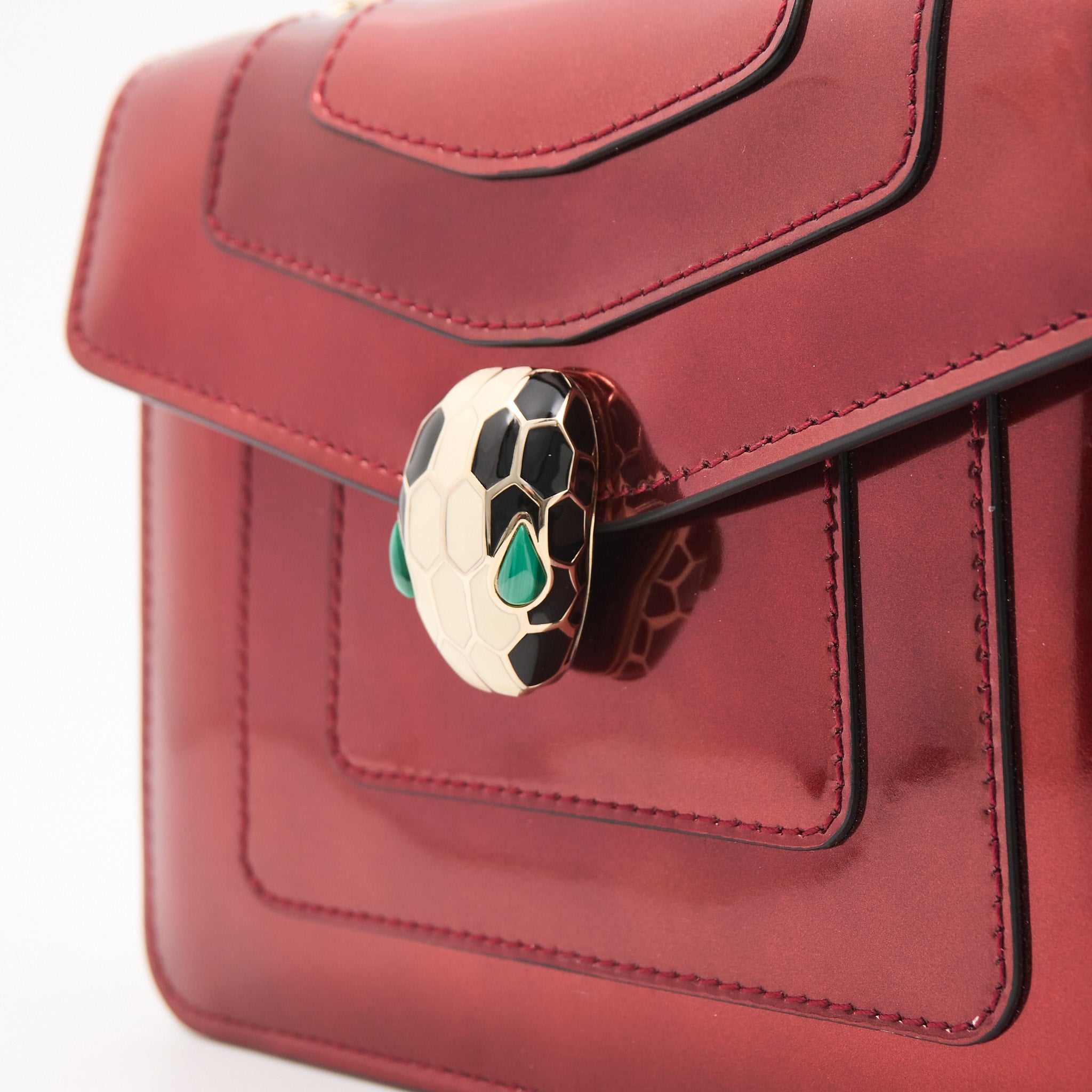 Bvlgari Patent Leather Serpenti Forever Shoulder Bag