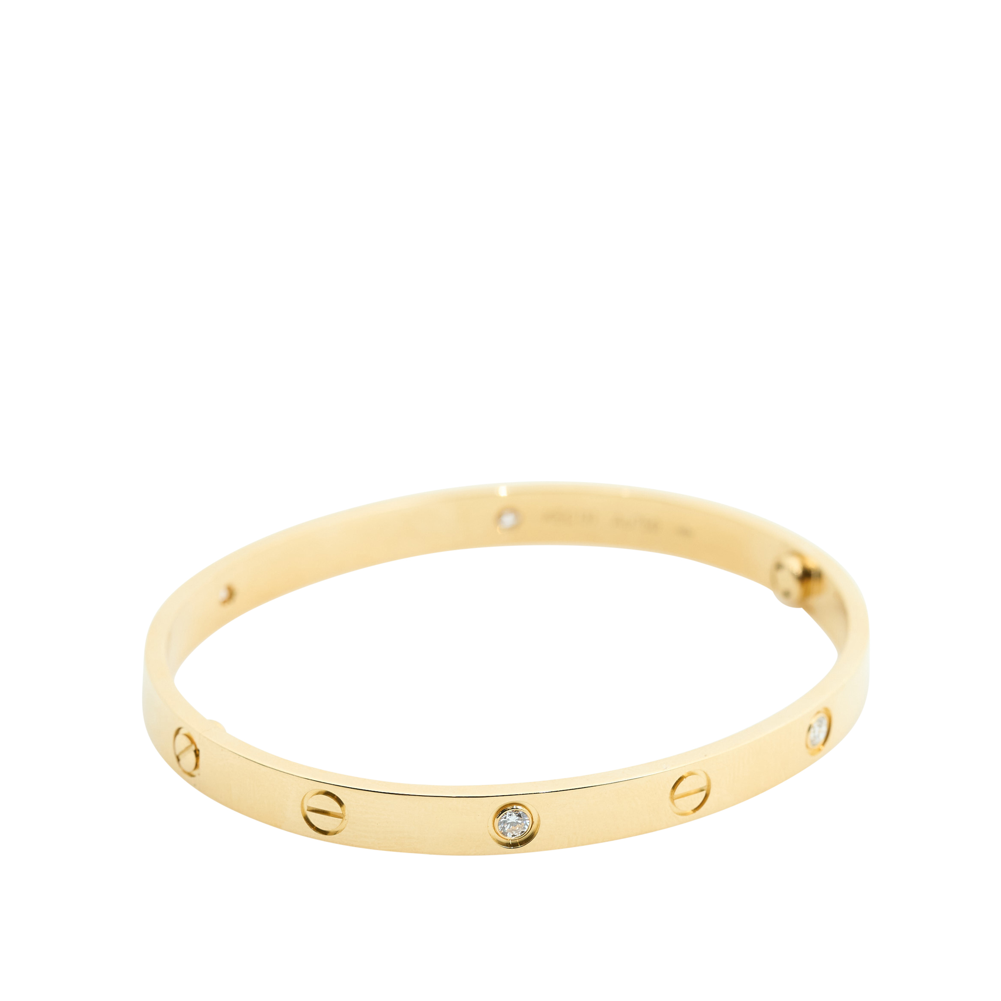 Cartier Love 4 Diamond 18ct Yellow Gold Bracelet
