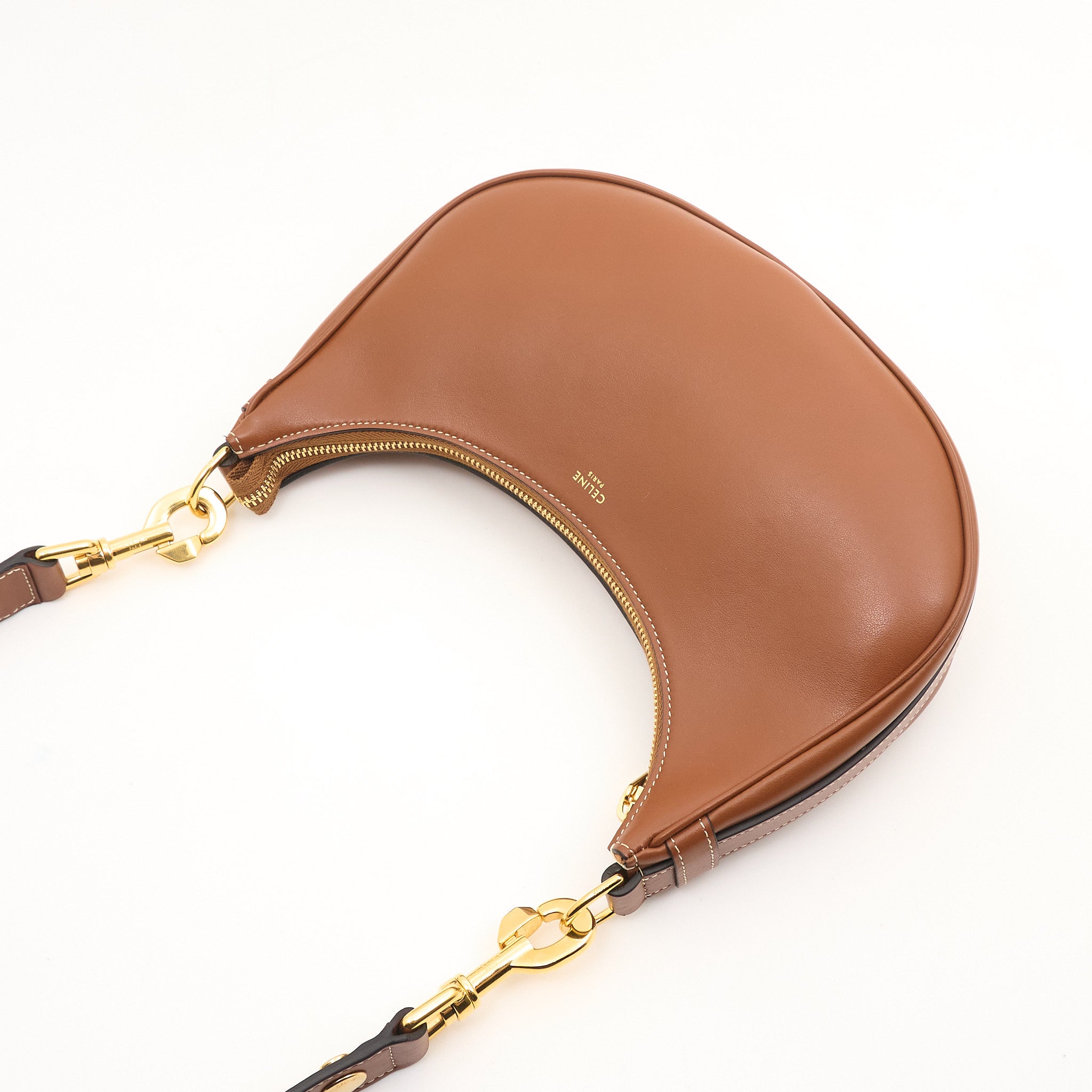 Celine Ava Triomphe Tan Leather Bag