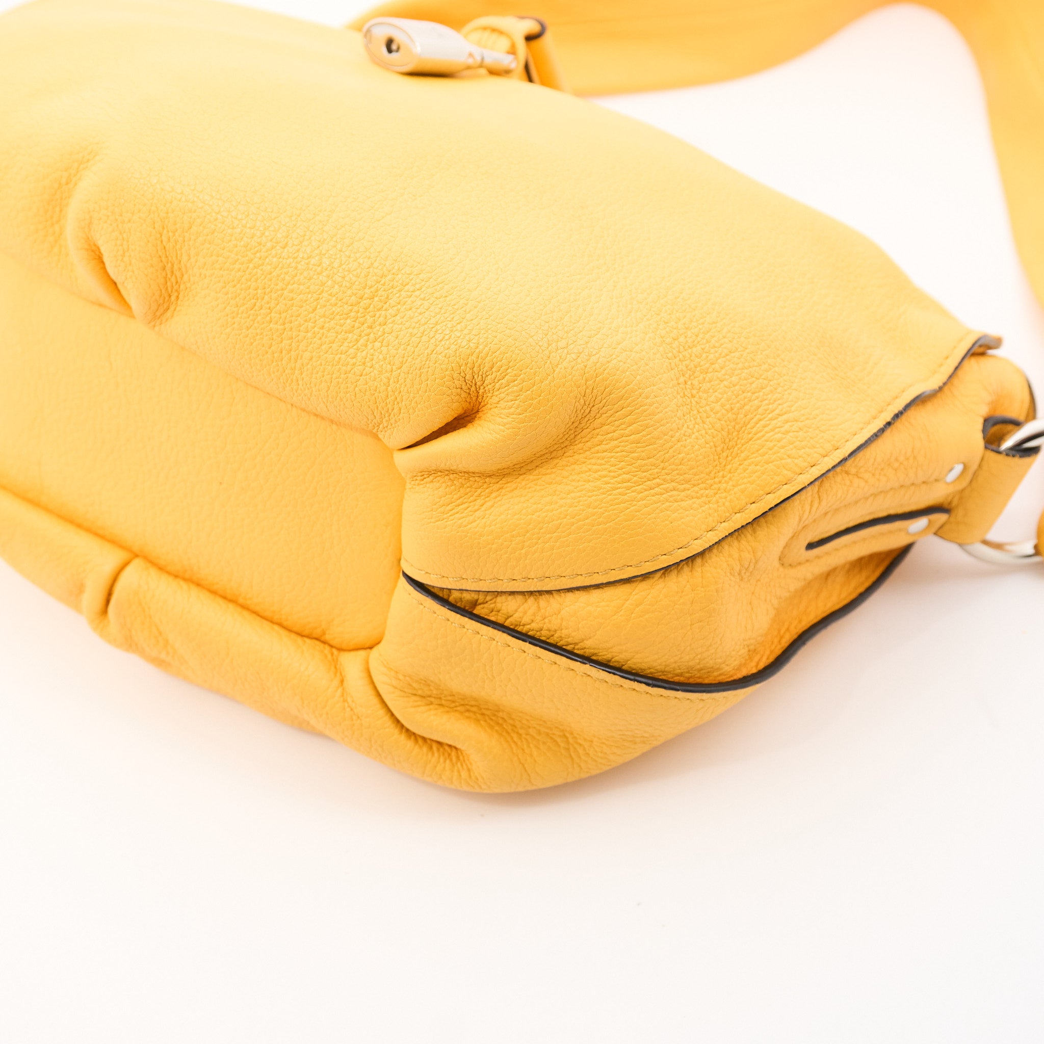 Celine Bittersweet Padlock Yellow Leather Bag