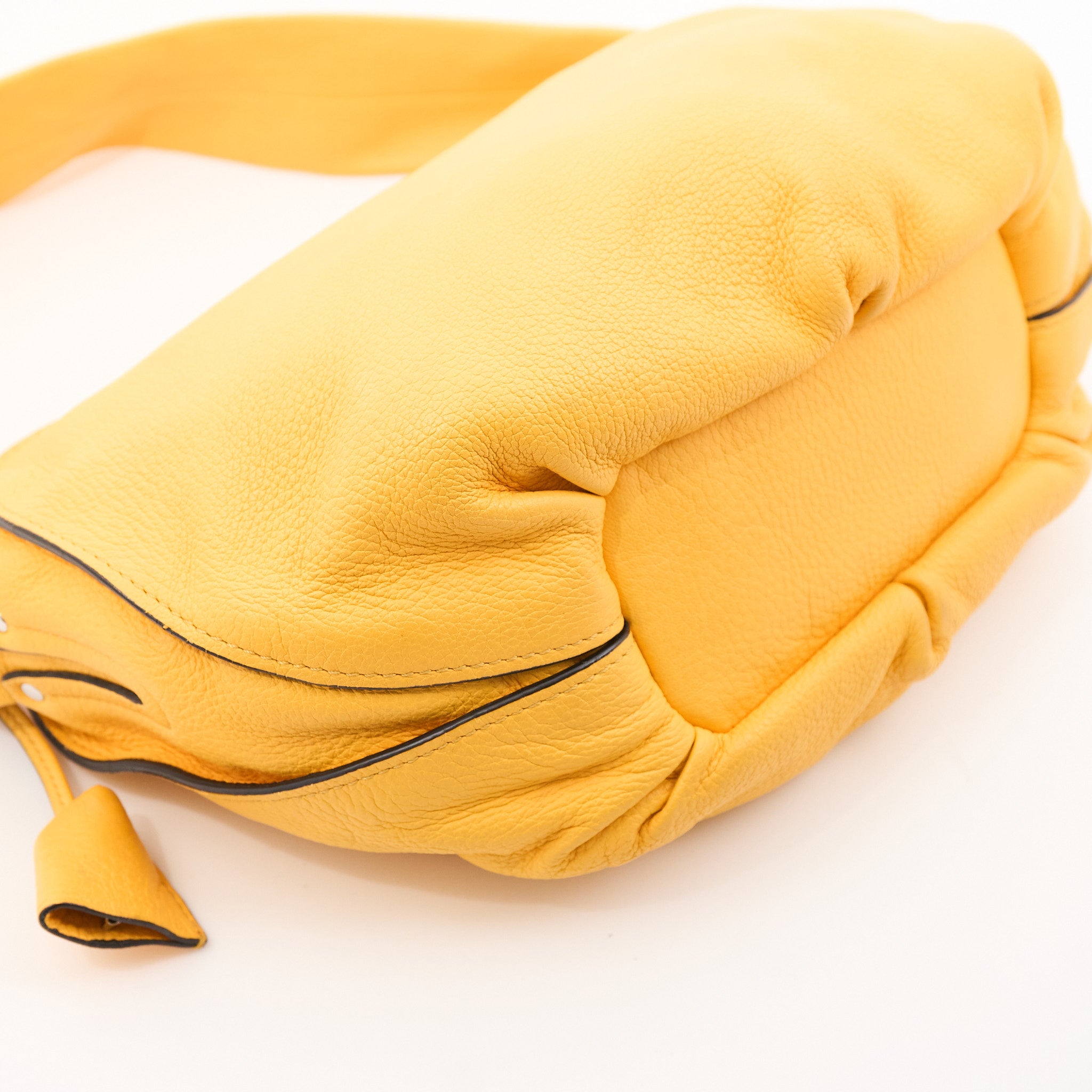 Celine Bittersweet Padlock Yellow Leather Bag