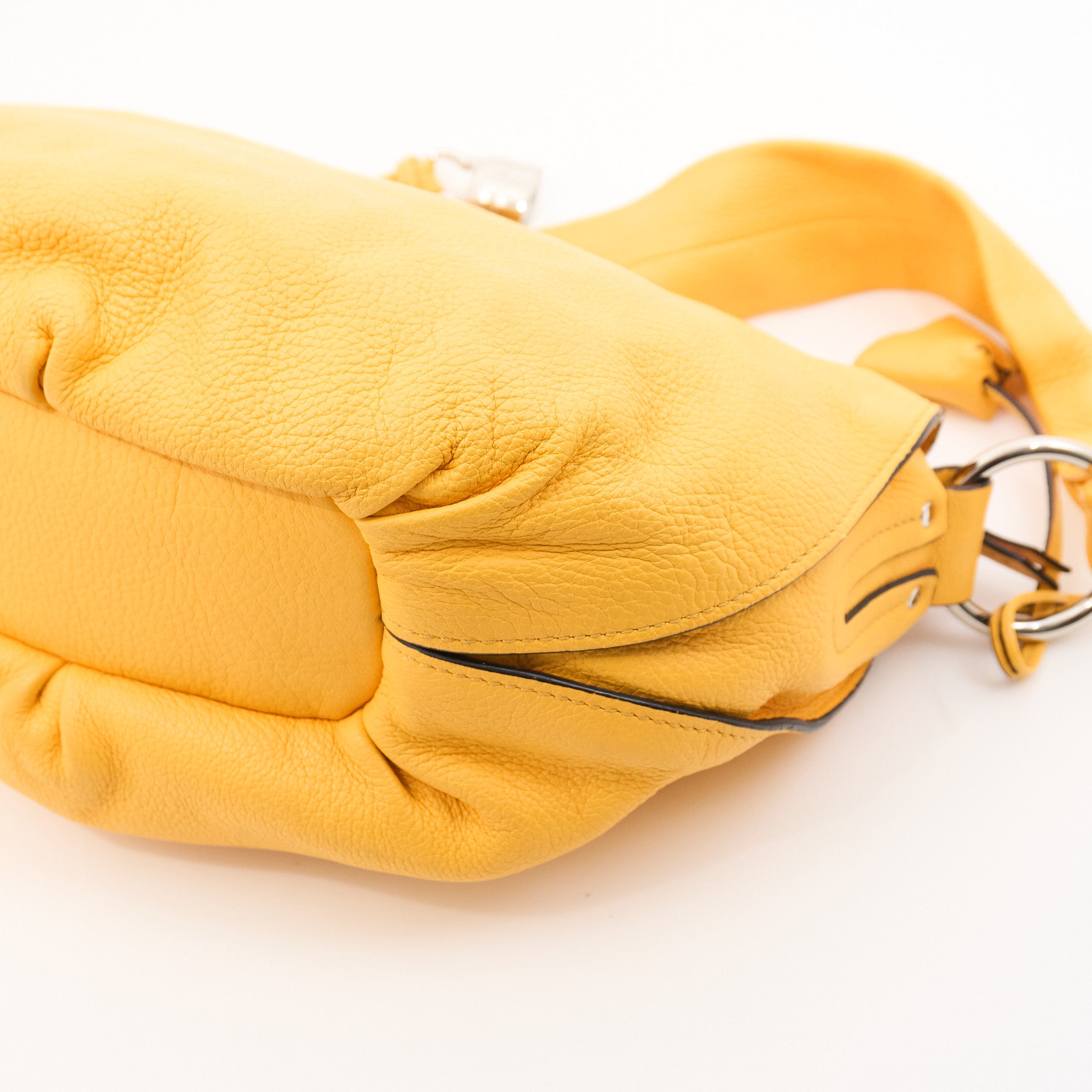 Celine Bittersweet Padlock Yellow Leather Bag
