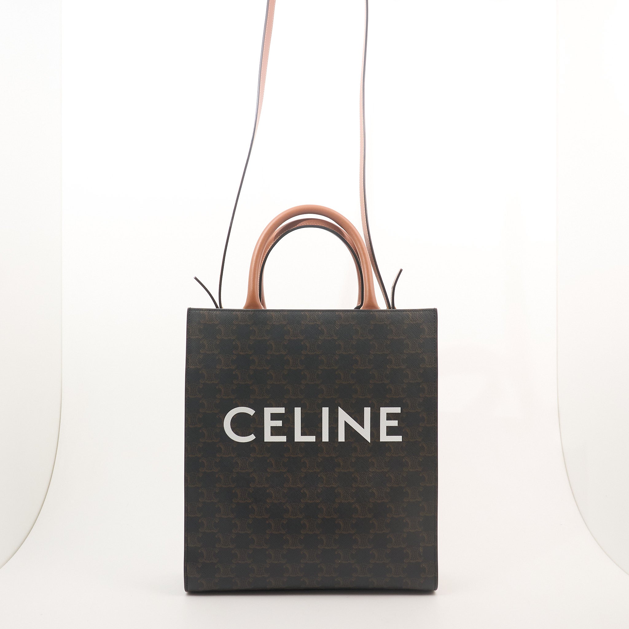 Celine Vertical Cabas Tote Bag in Triomphe Canvas