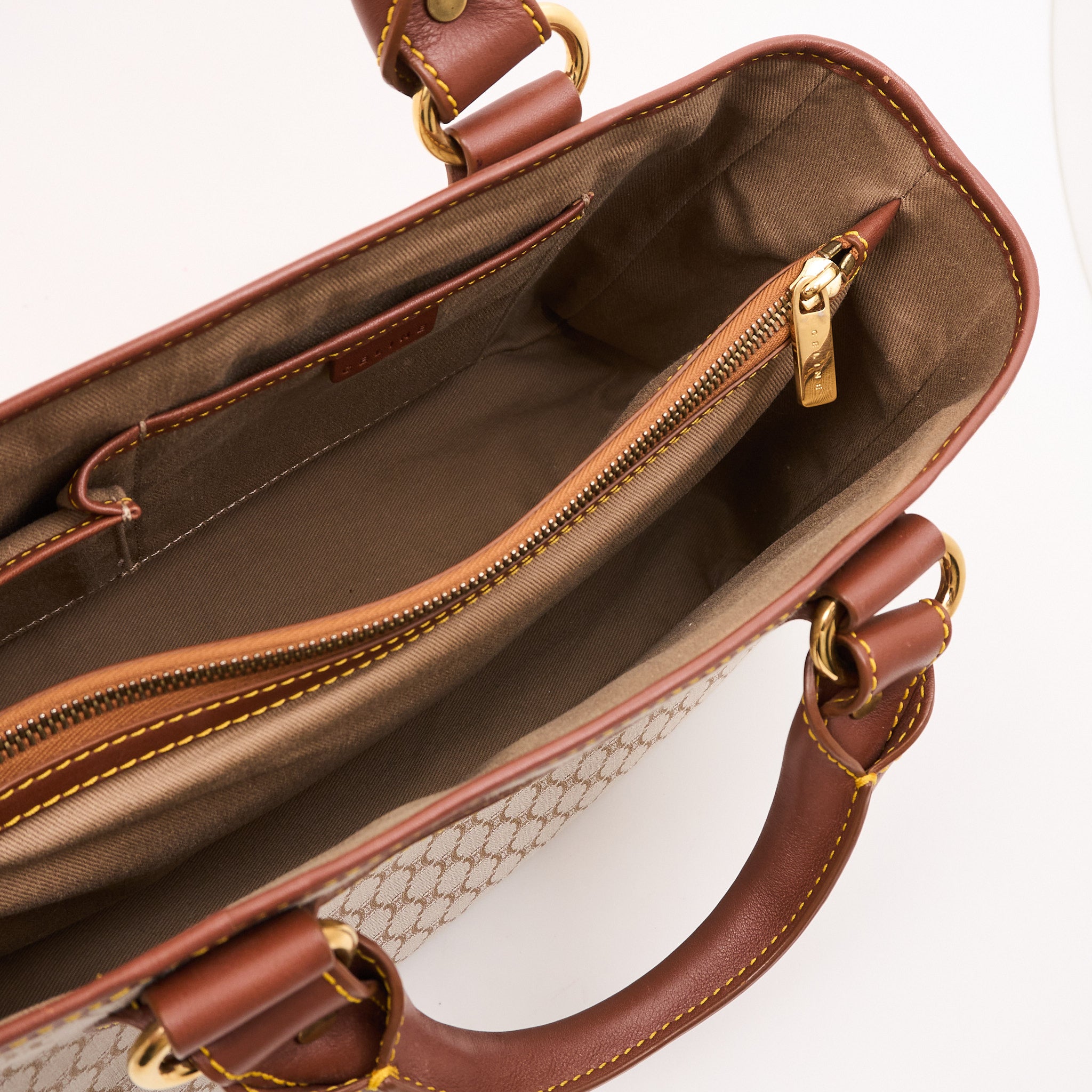 Celine Macadam Canvas & Leather Tote