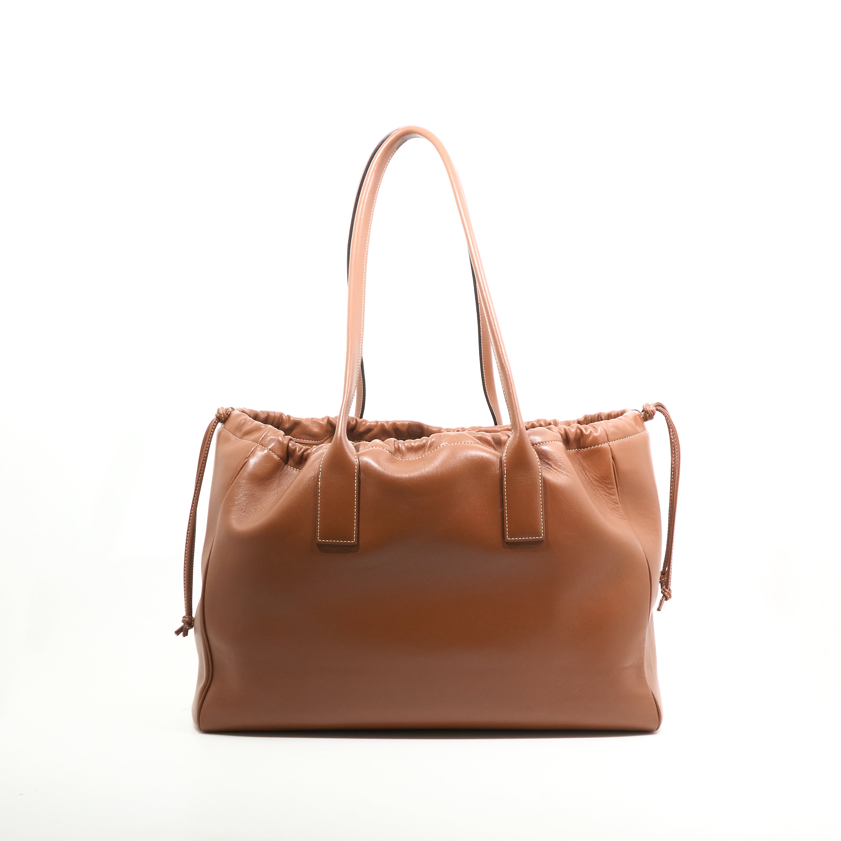 Celine Large Cabas Drawstring Tan Tote Bag