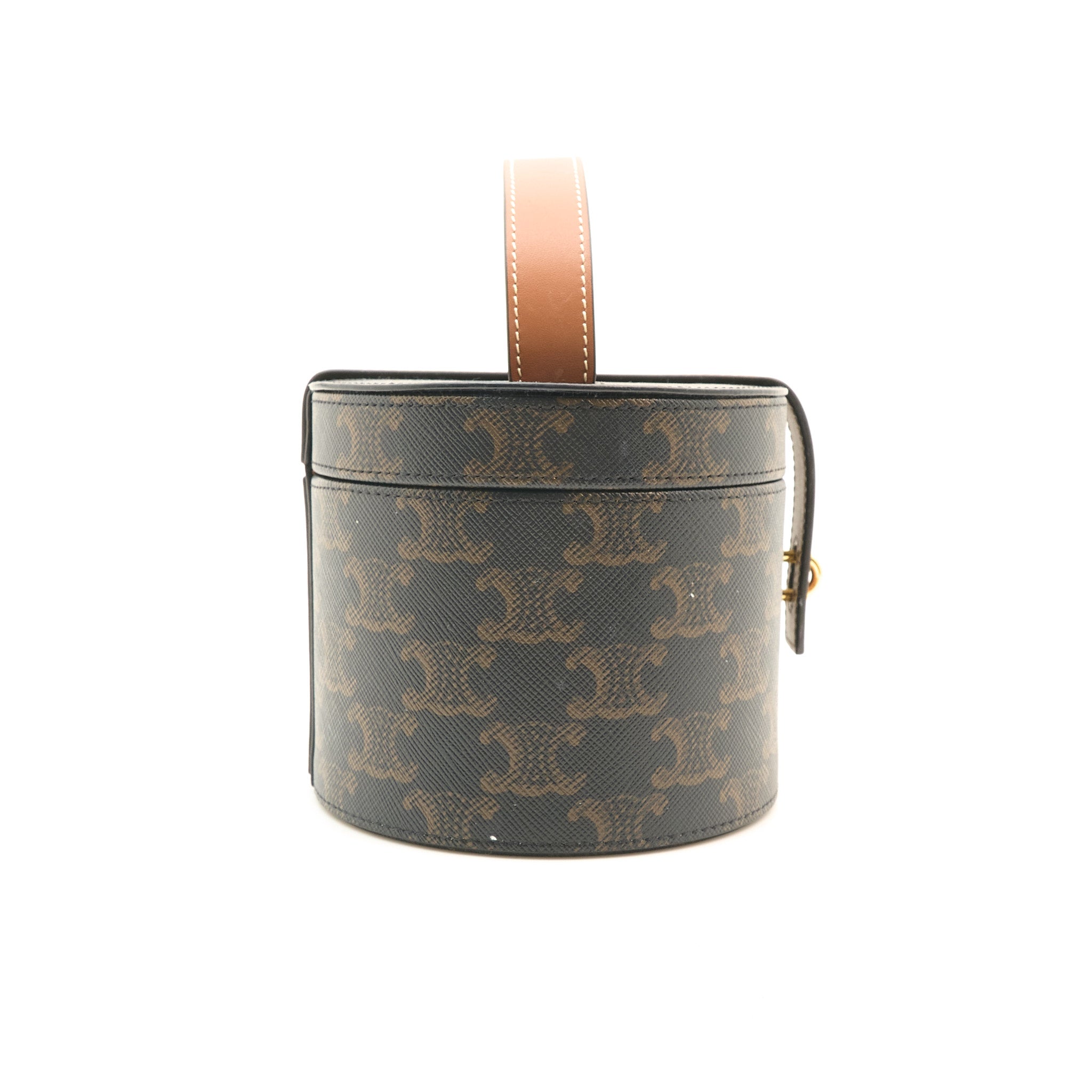 Celine Vanity Case In Triomphe & Calfskin