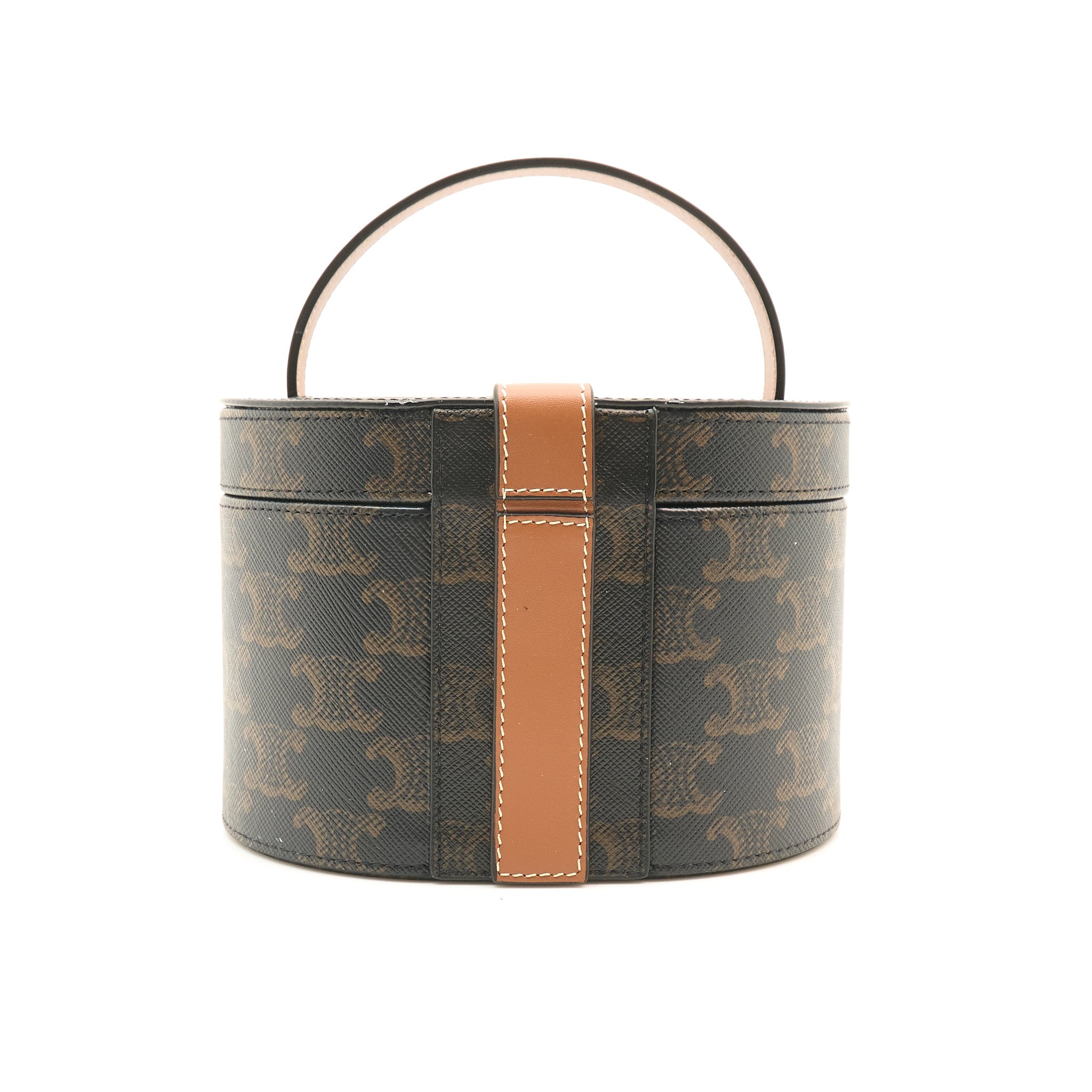 Celine Vanity Case In Triomphe & Calfskin