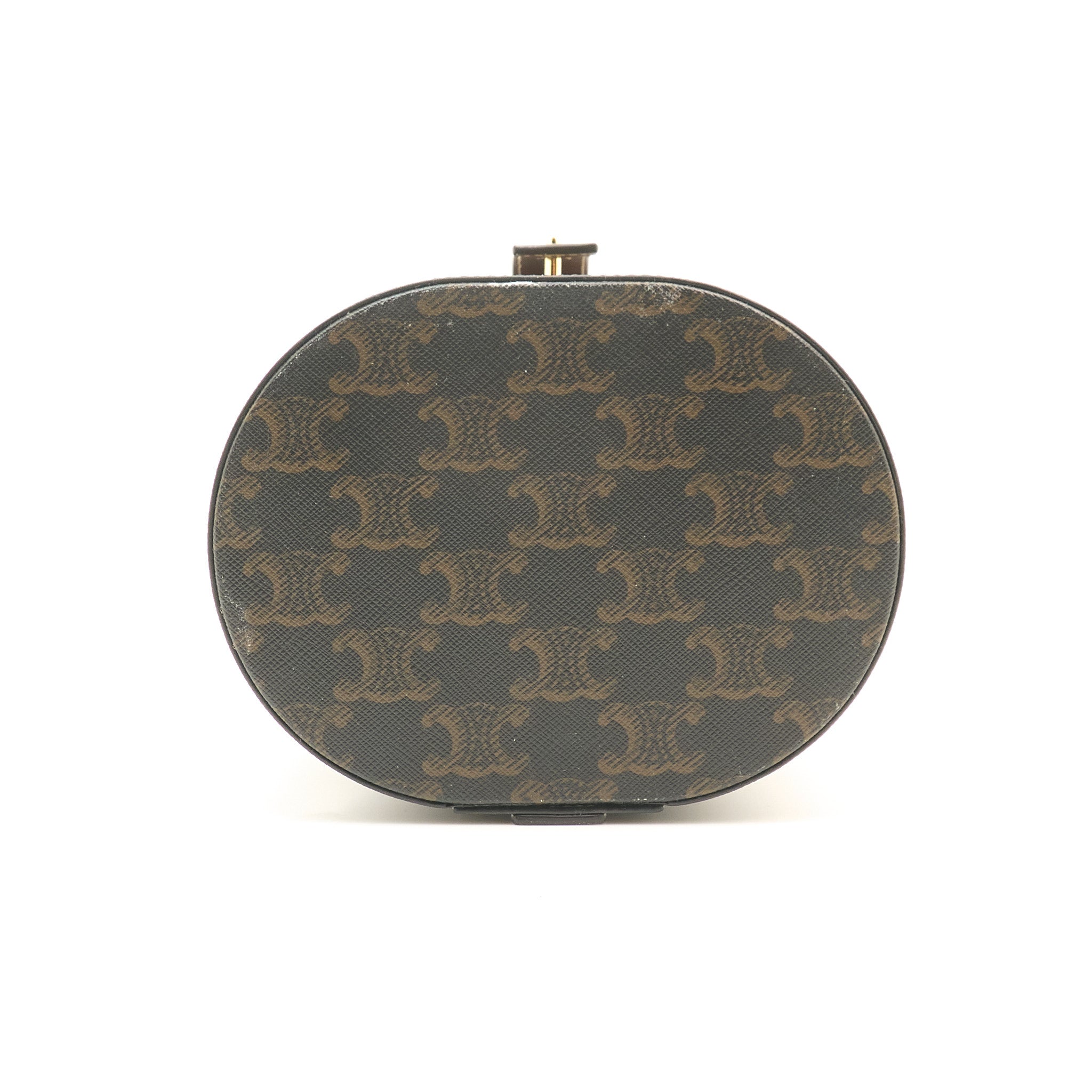 Celine Vanity Case In Triomphe & Calfskin