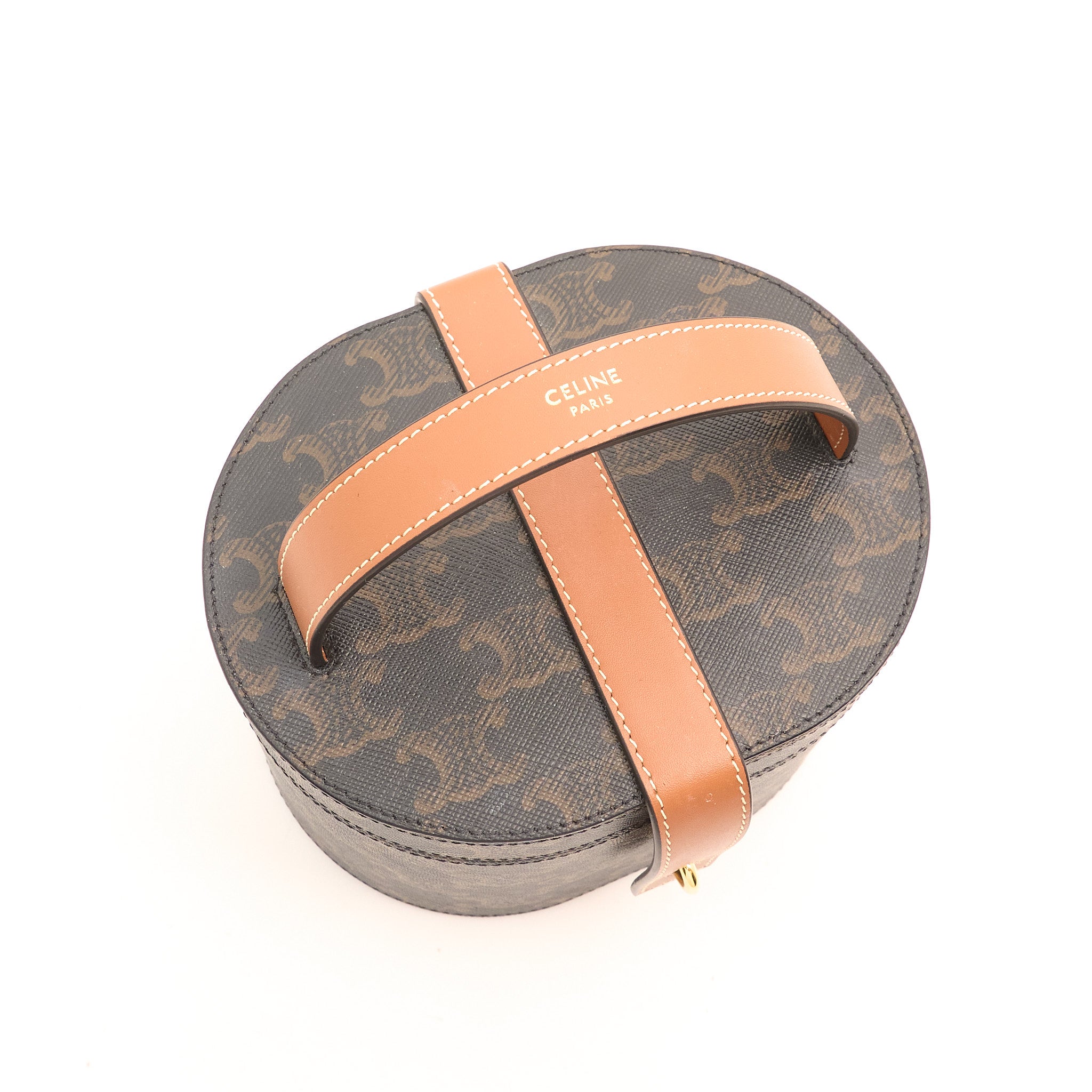 Celine Vanity Case In Triomphe & Calfskin