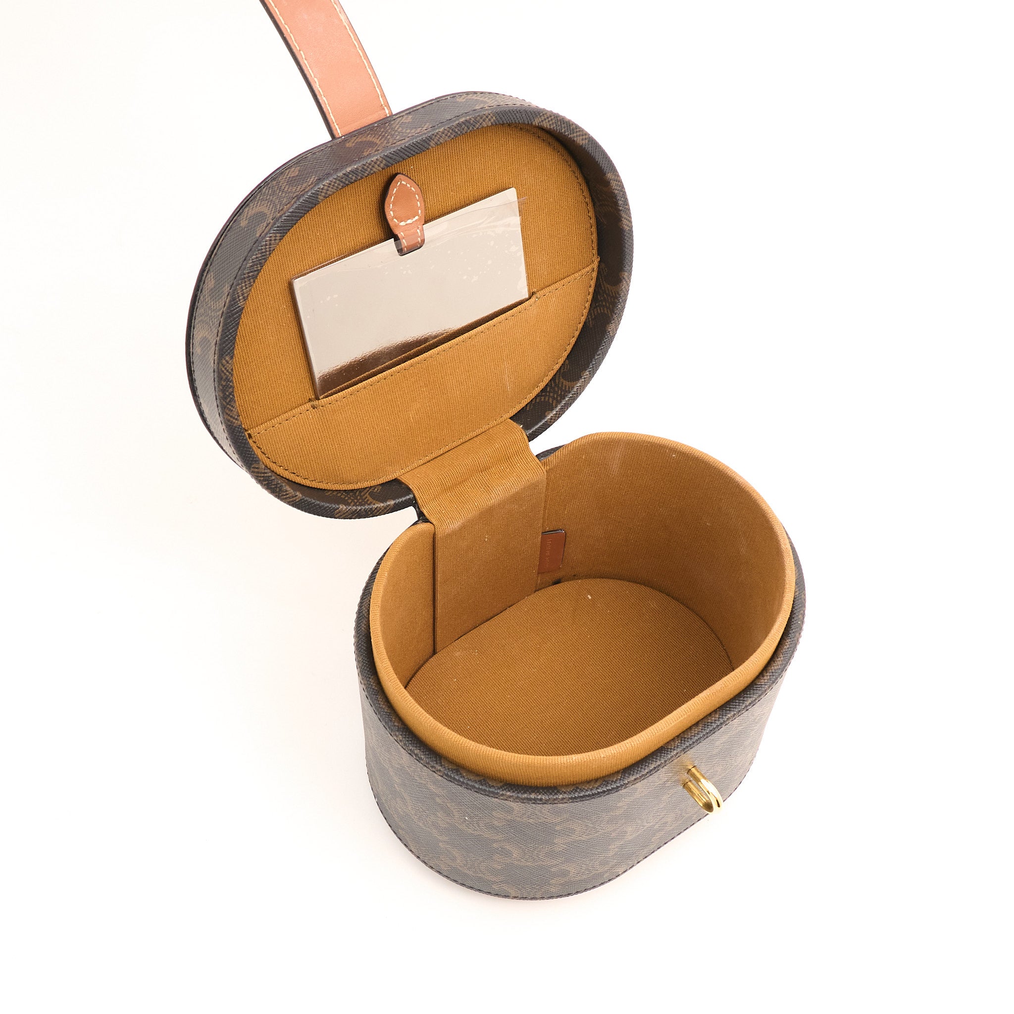 Celine Vanity Case In Triomphe & Calfskin