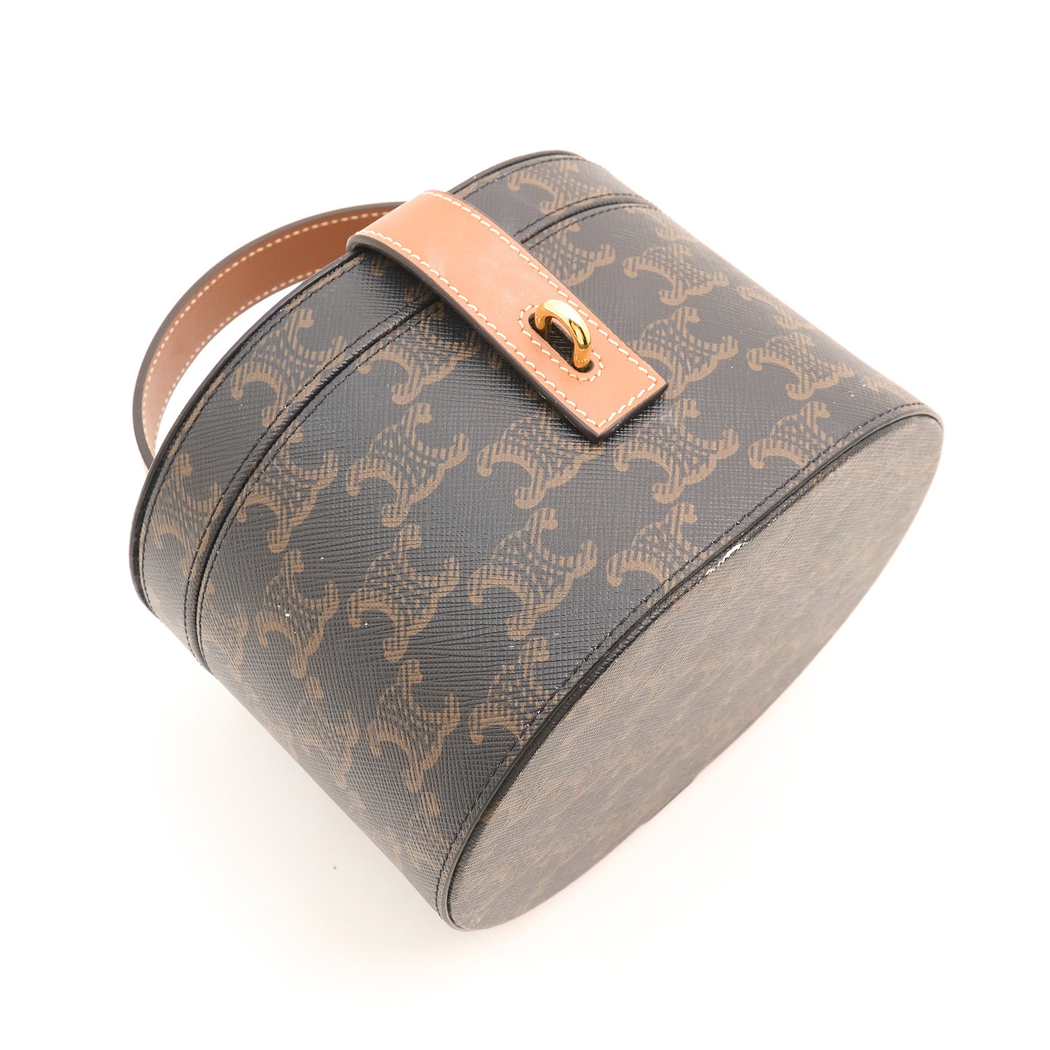 Celine Vanity Case In Triomphe & Calfskin