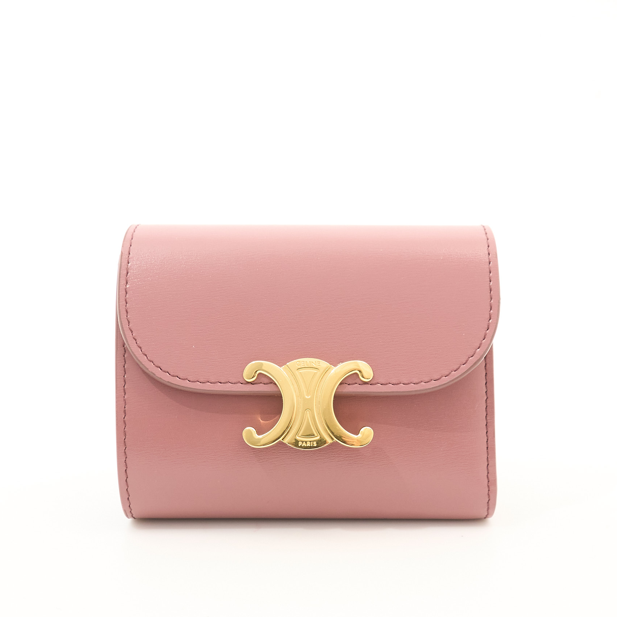 Celine Triomphe Small Flap Wallet Pink