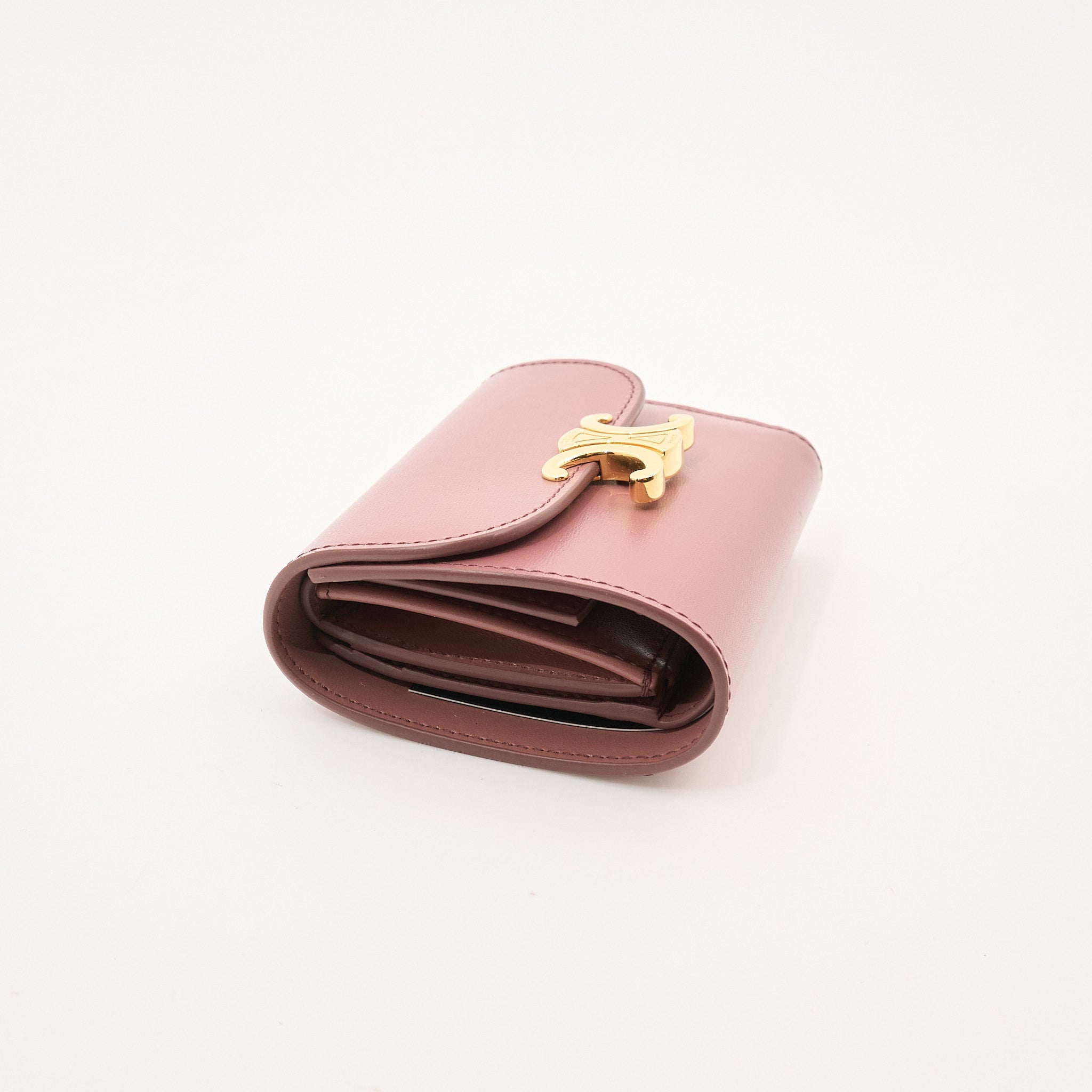 Celine Triomphe Small Flap Wallet Pink