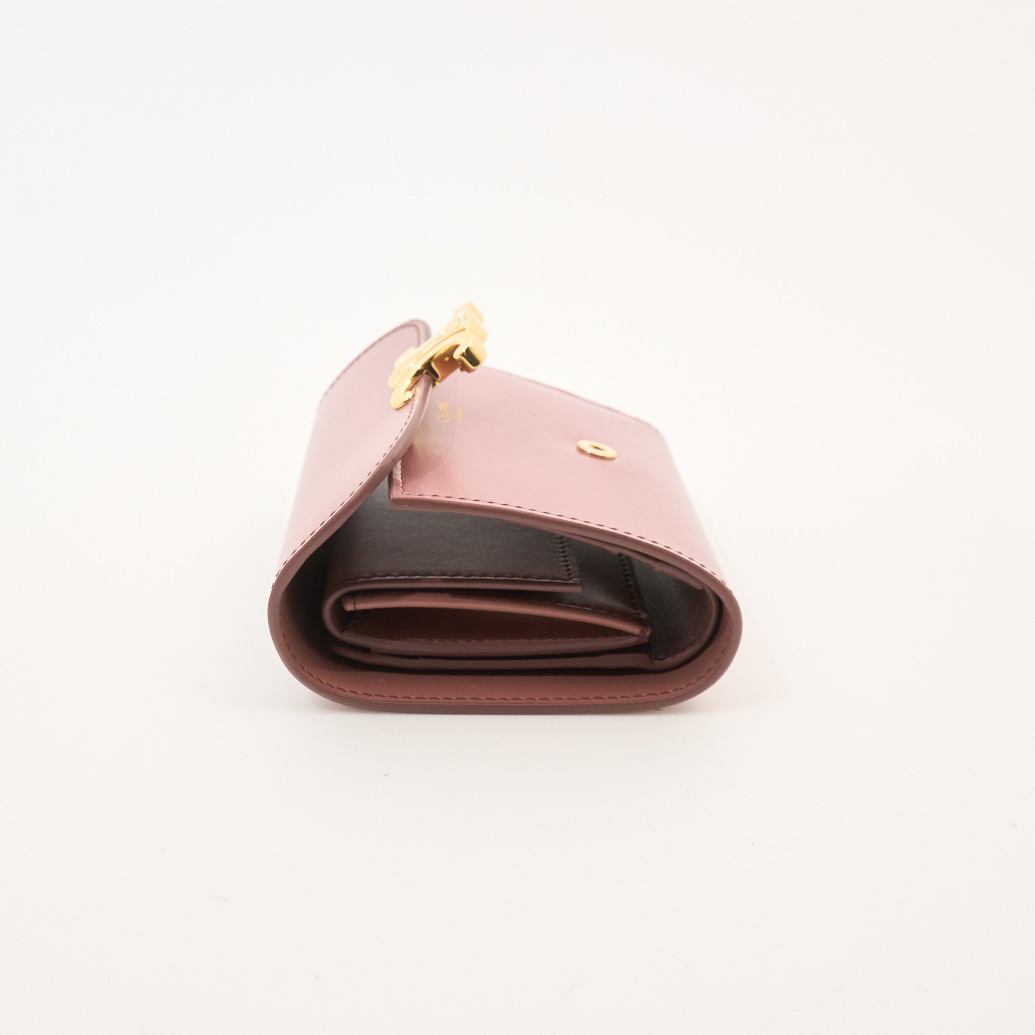 Celine Triomphe Small Flap Wallet Pink