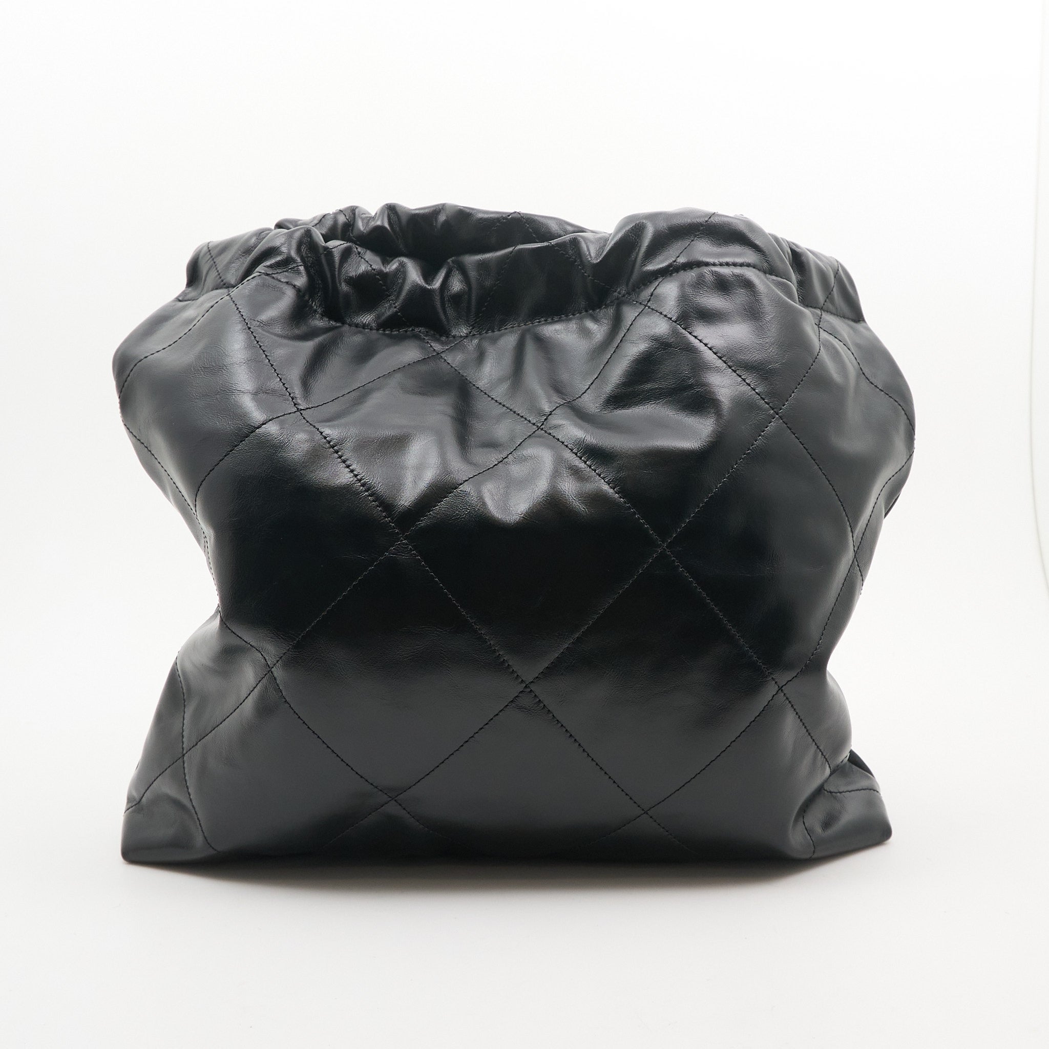 Chanel 22 Small Shiny Calfskin Black Bag