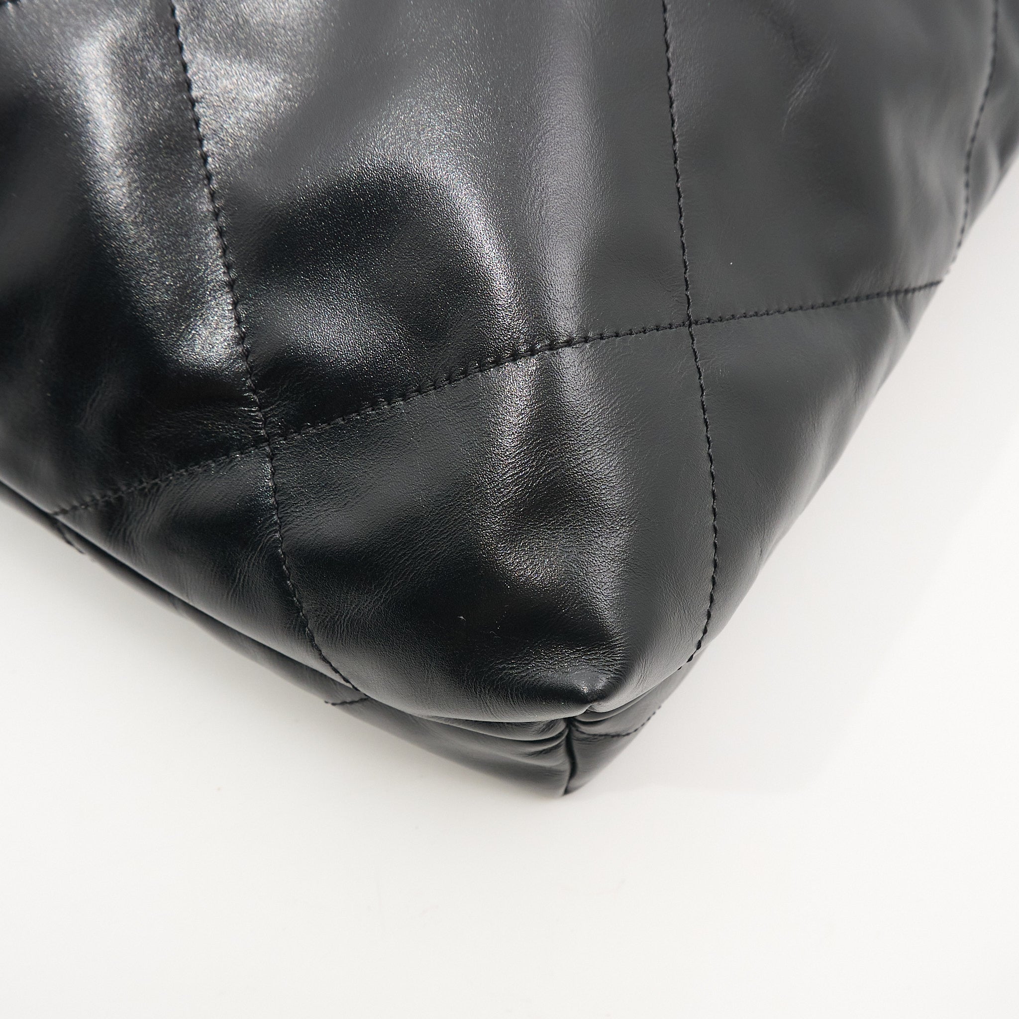 Chanel 22 Small Shiny Calfskin Black Bag