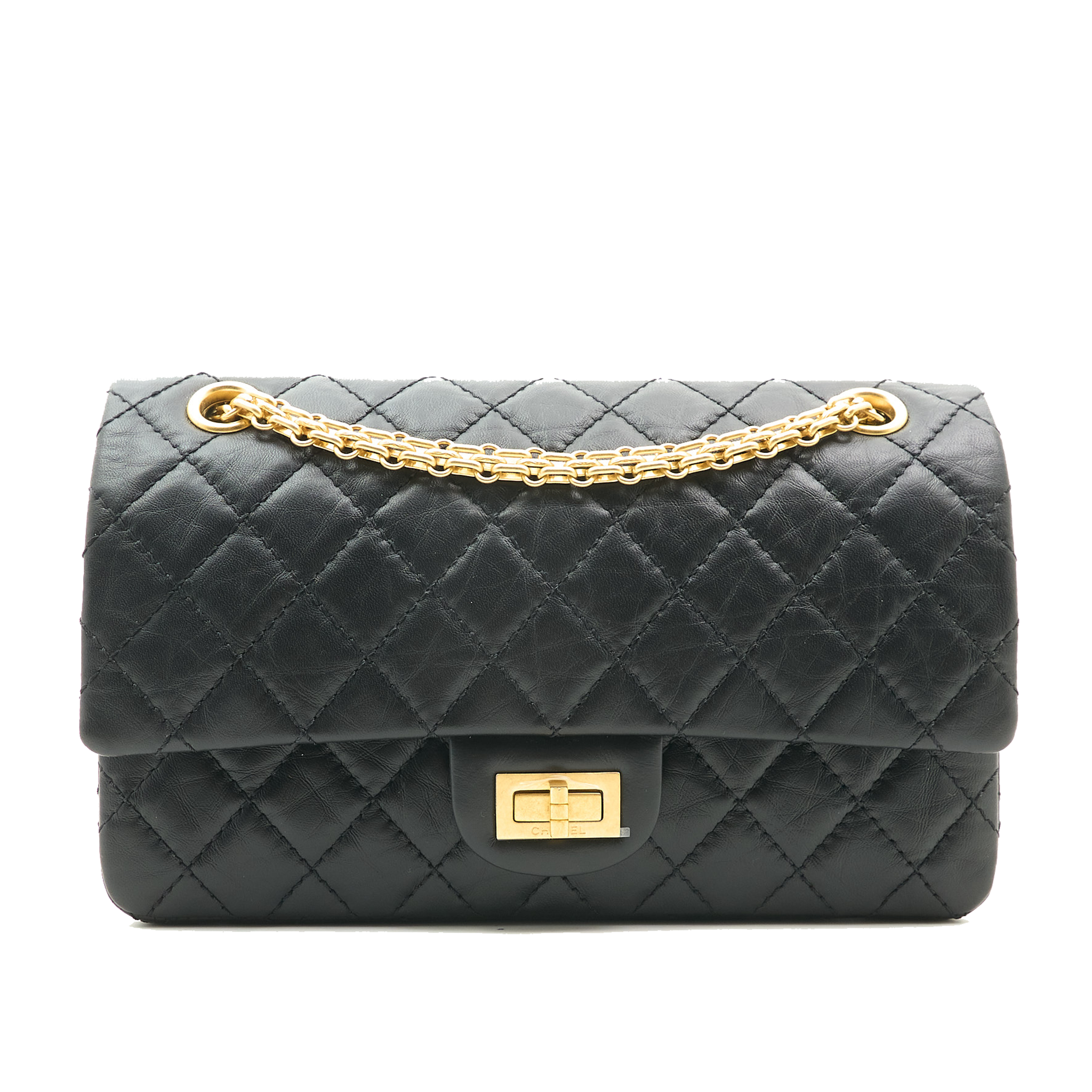 Chanel 2.55 Re-Issue Double Flap Black Bag GHW