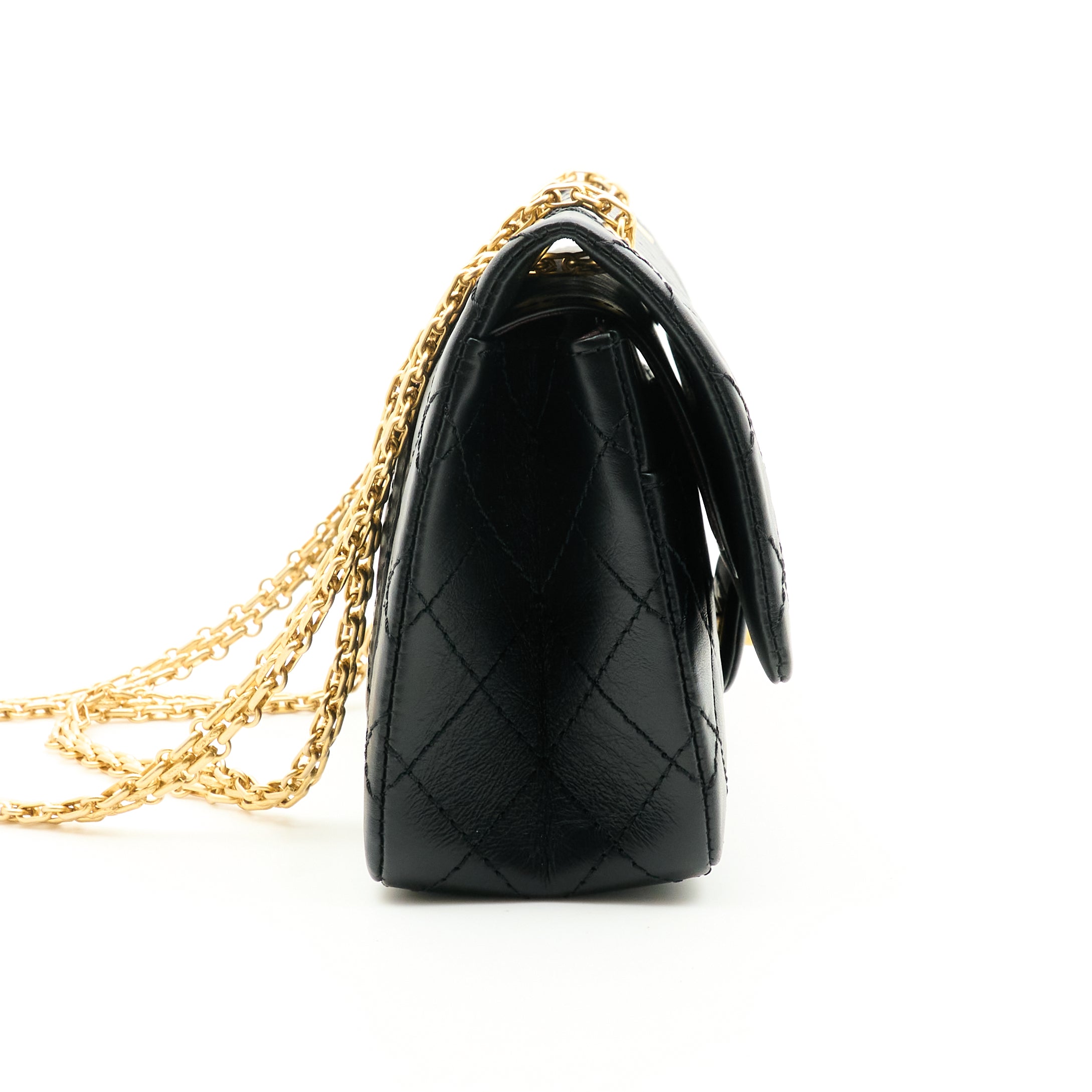 Chanel 2.55 Re-Issue Double Flap Black Bag GHW