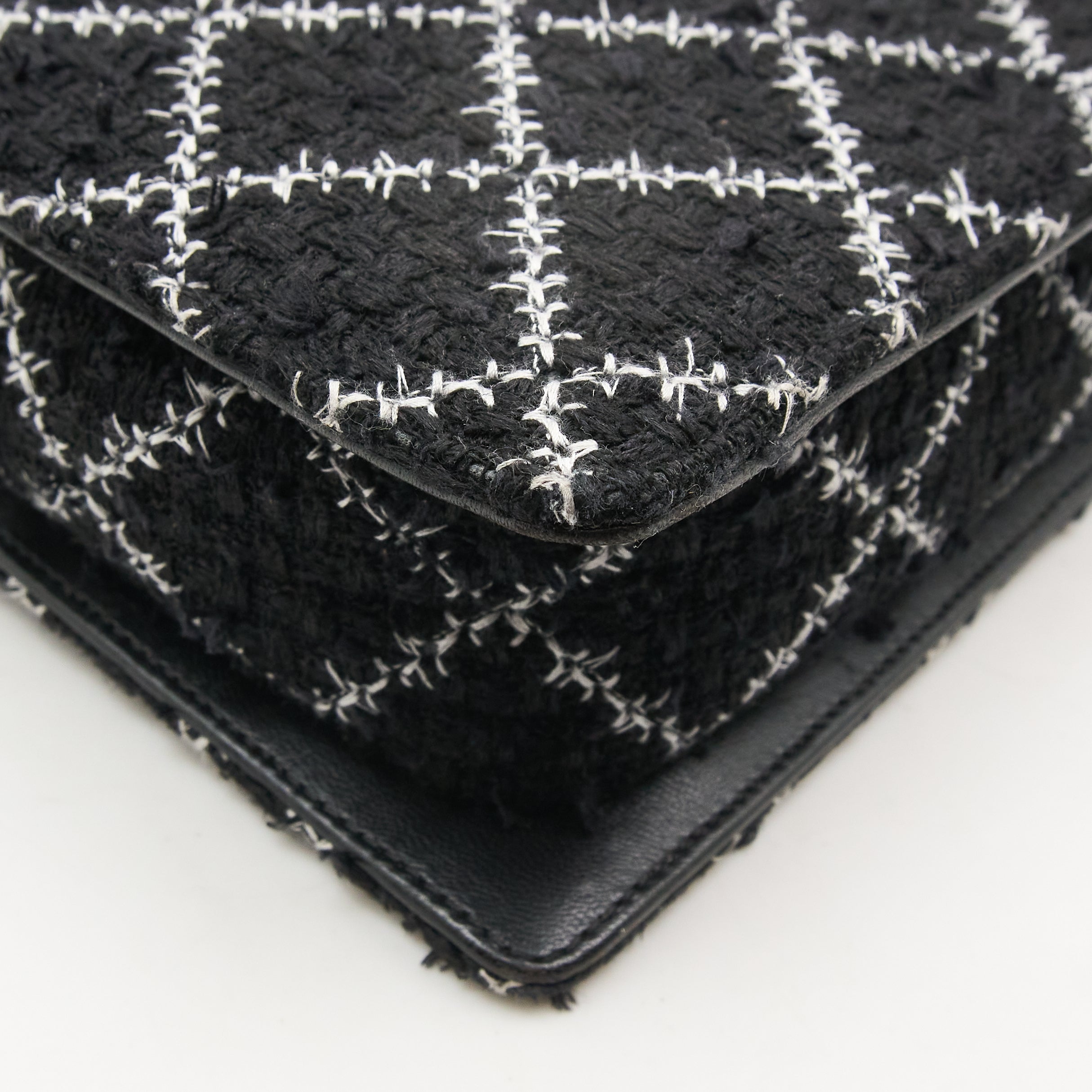 Chanel Black Tweed Shopping Bag
