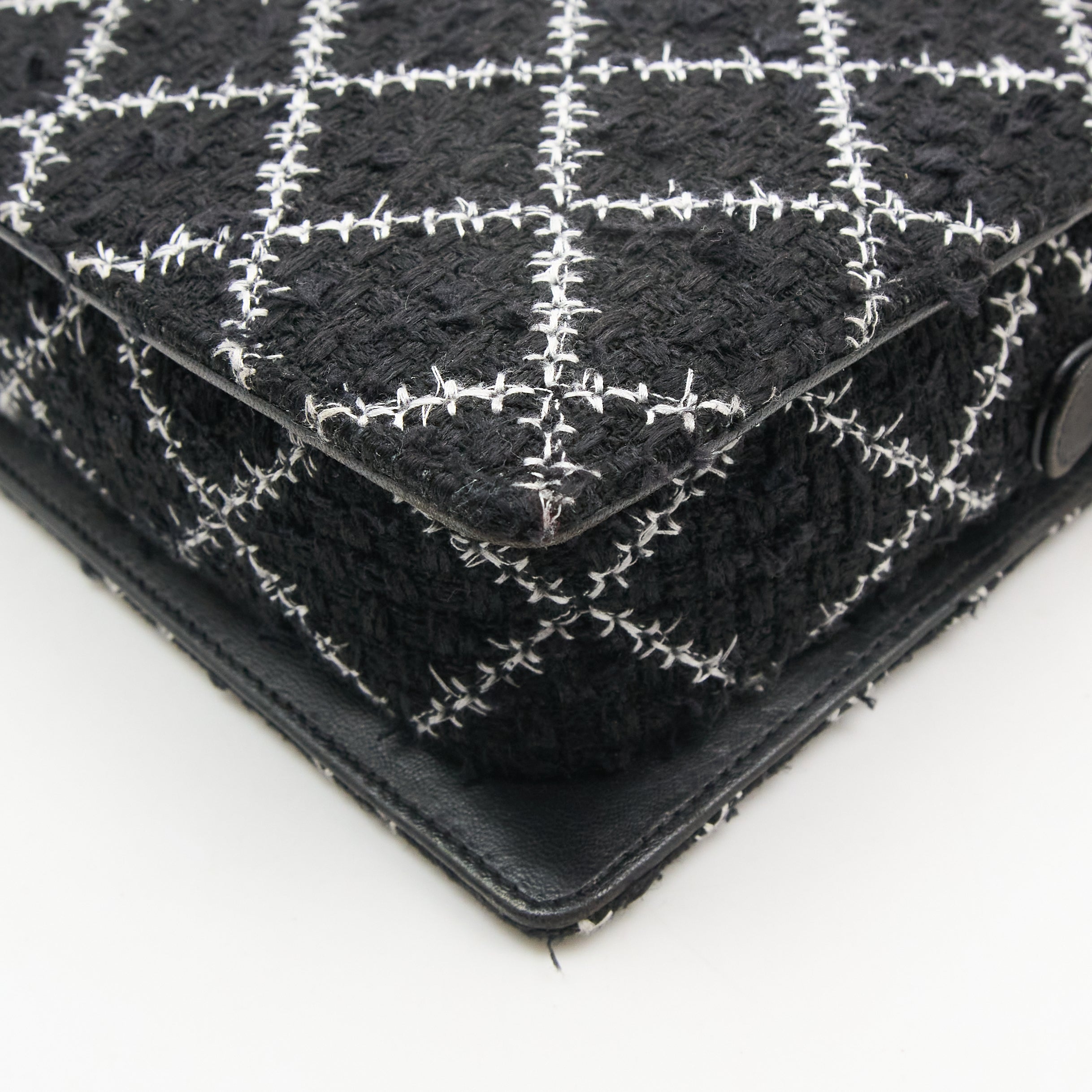 Chanel Black Tweed Shopping Bag