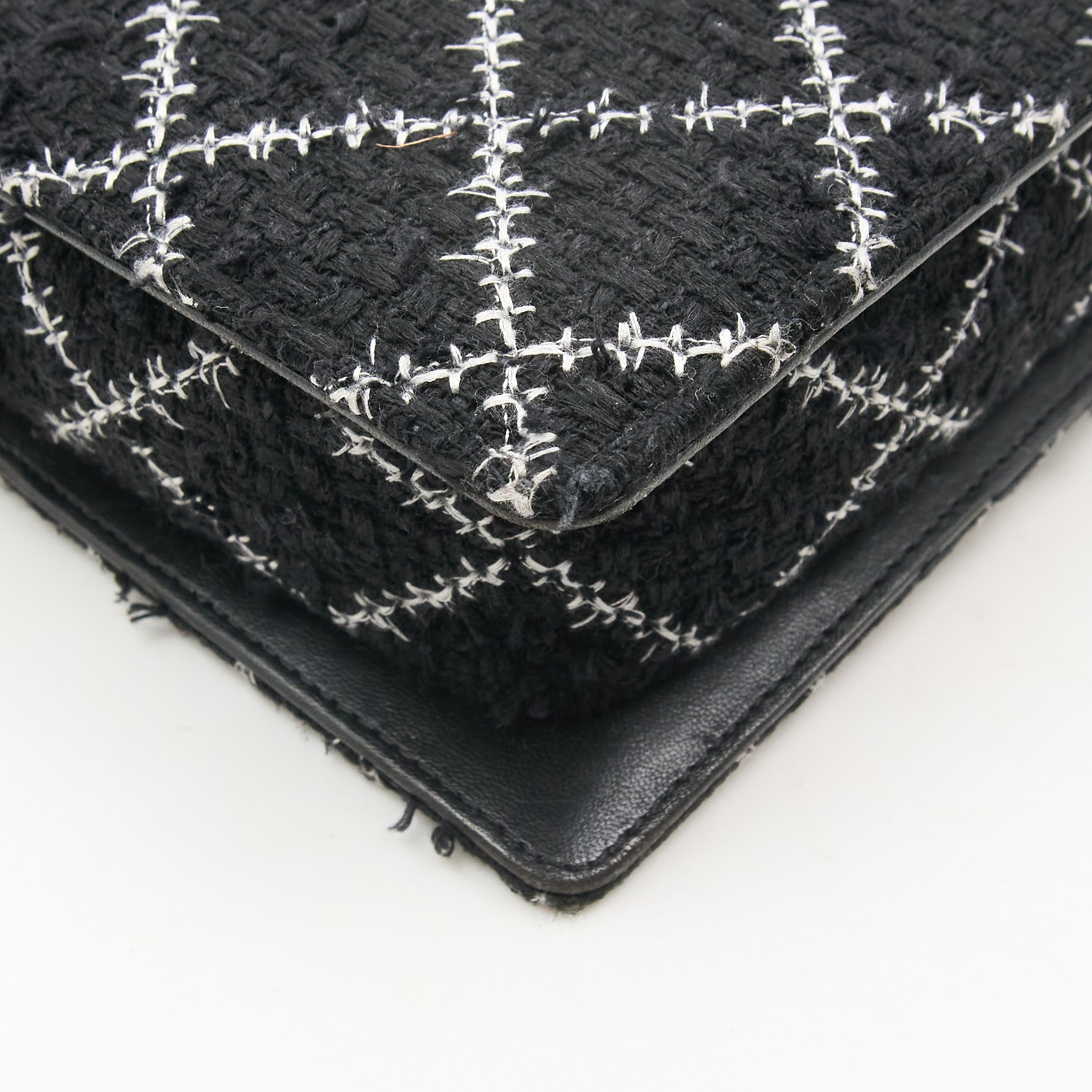 Chanel Black Tweed Shopping Bag