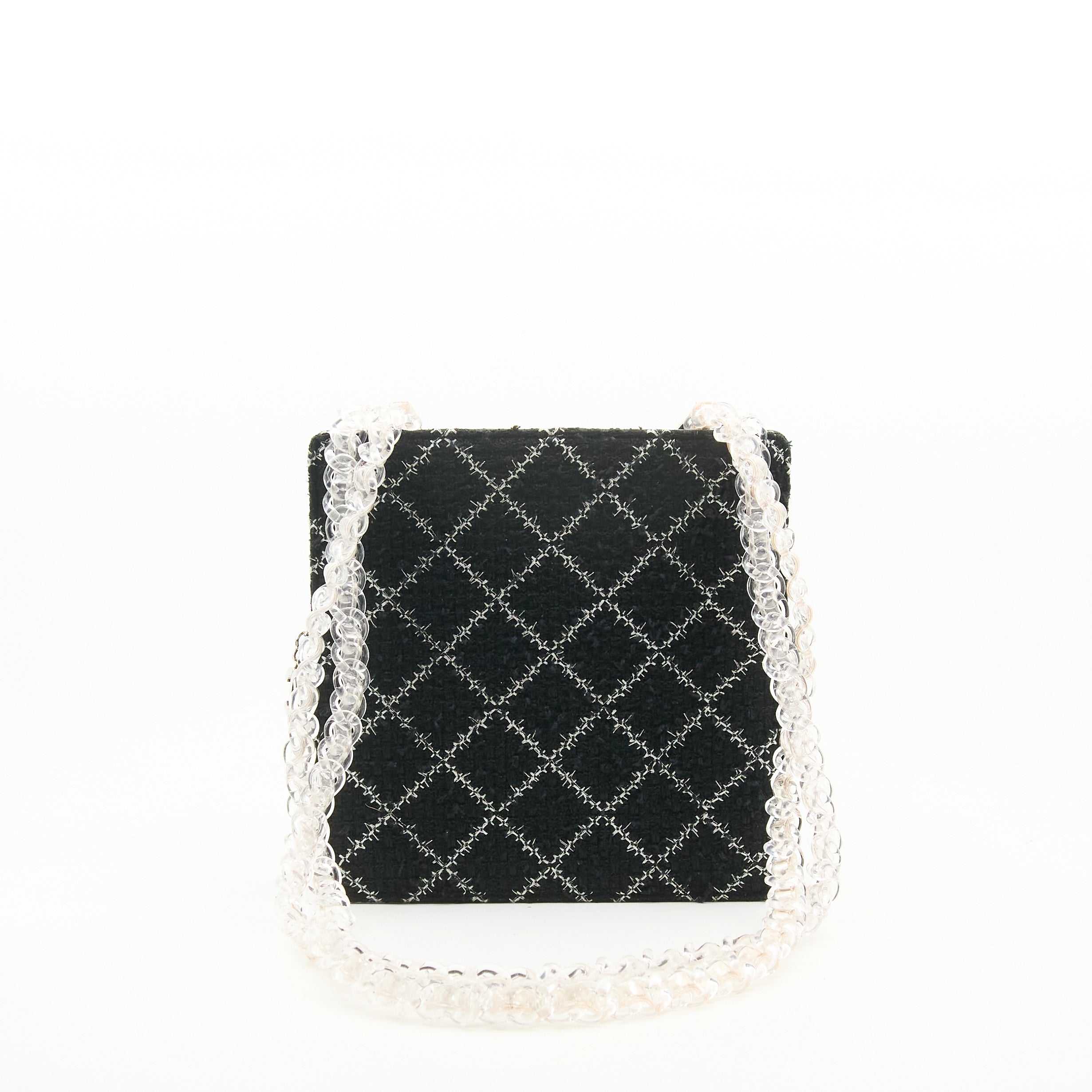 Chanel Black Tweed Shopping Bag