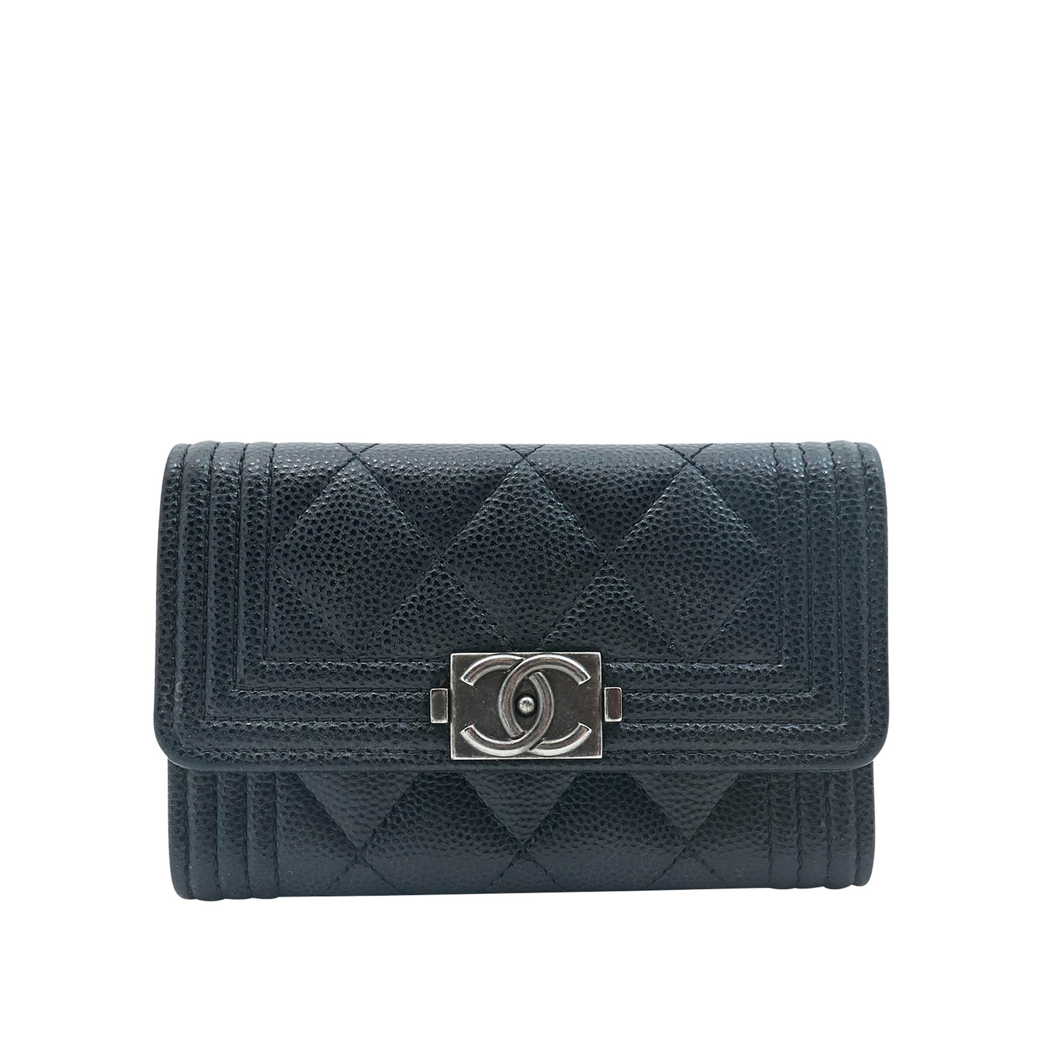 Chanel Boy Caviar Card Holder Wallet SHW