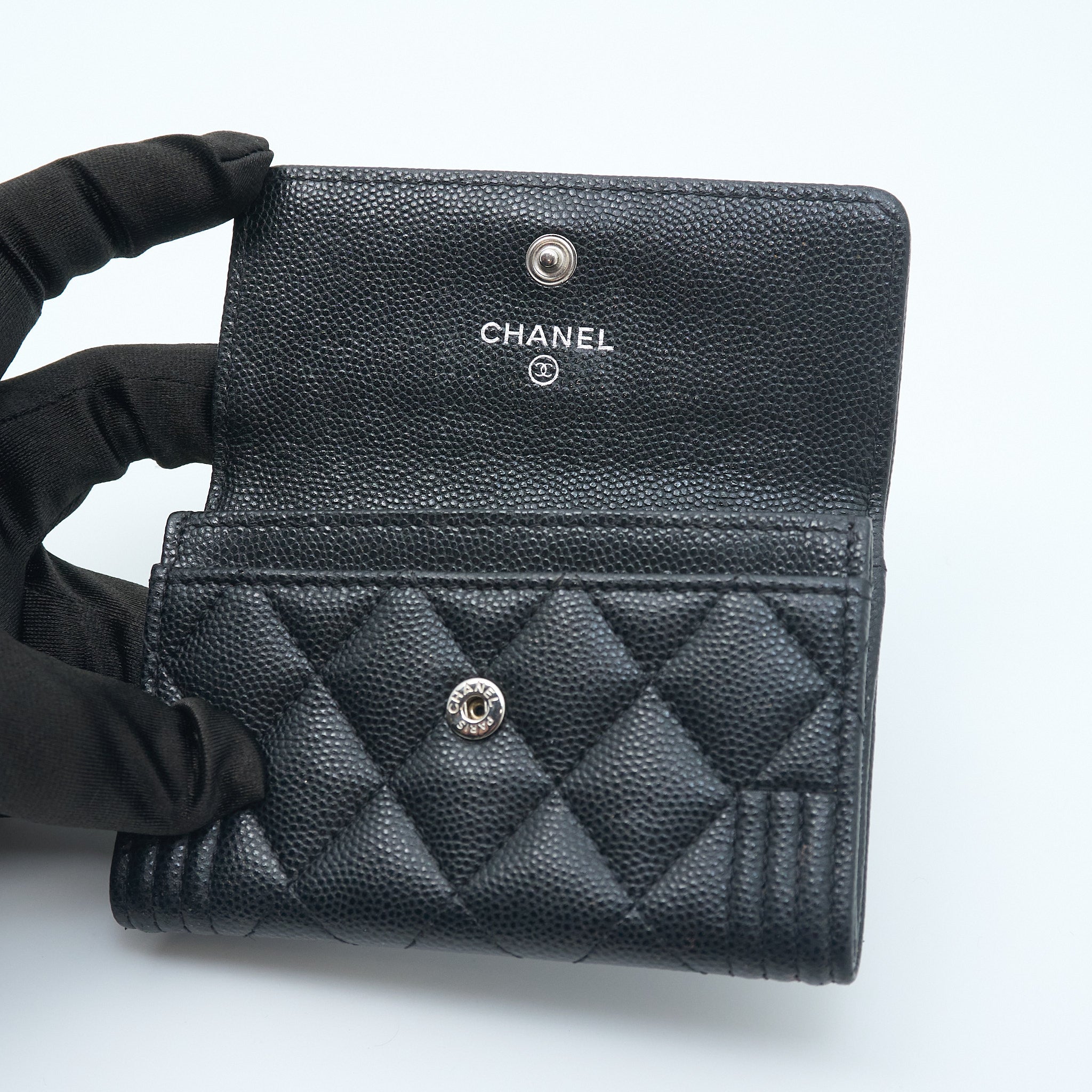 Chanel Boy Caviar Card Holder Wallet SHW
