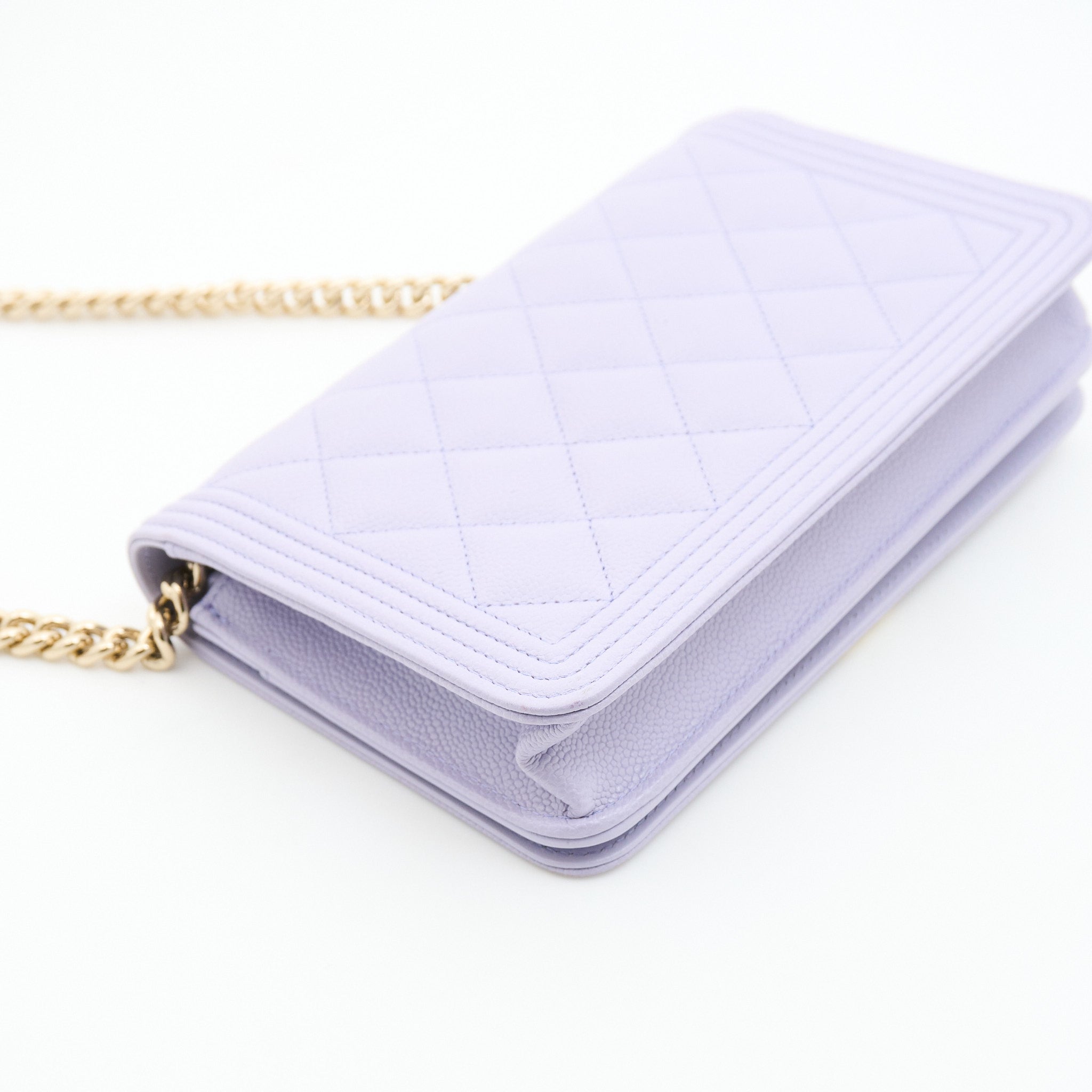 Chanel Boy Lilac Wallet On Chain WOC LGHW