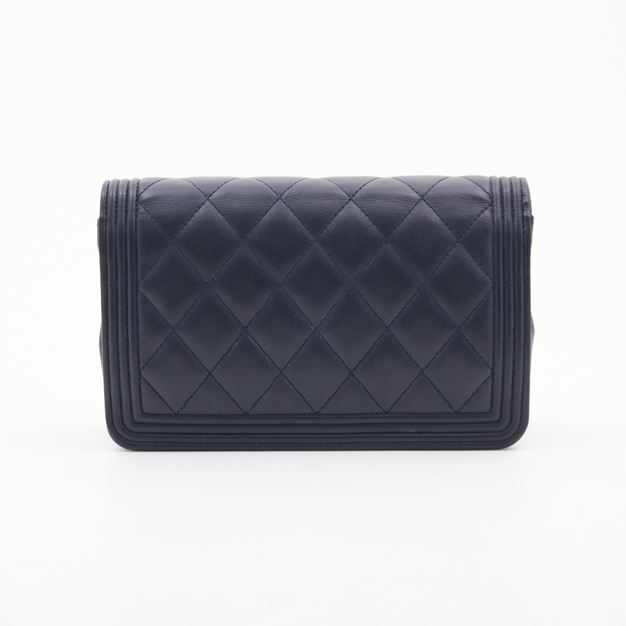 Chanel Boy WOC Navy Wallet On Chain GHW