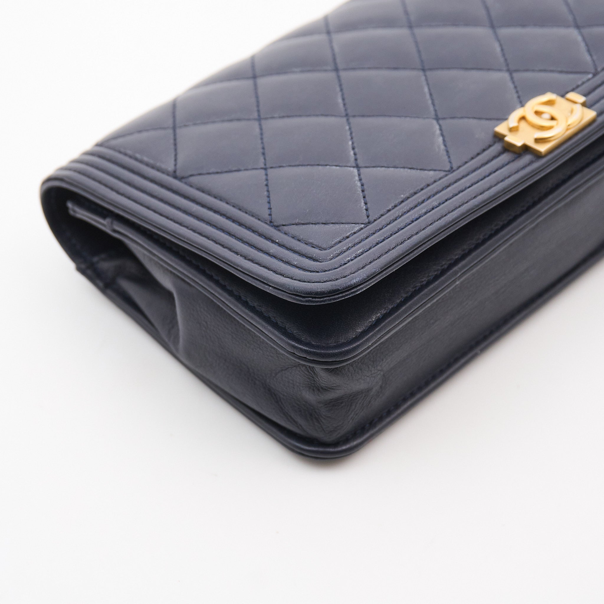 Chanel Boy WOC Navy Wallet On Chain GHW