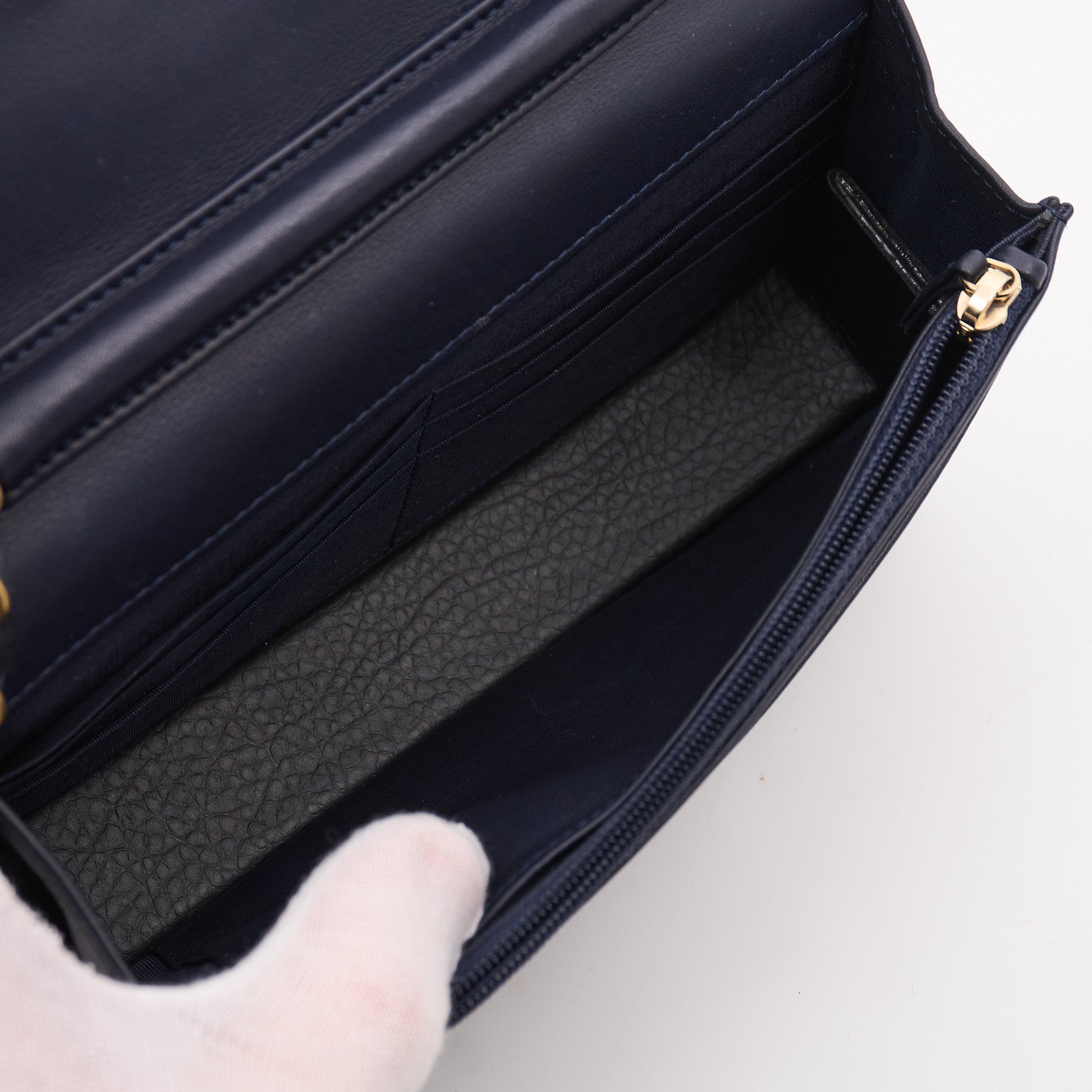 Chanel Boy WOC Navy Wallet On Chain GHW