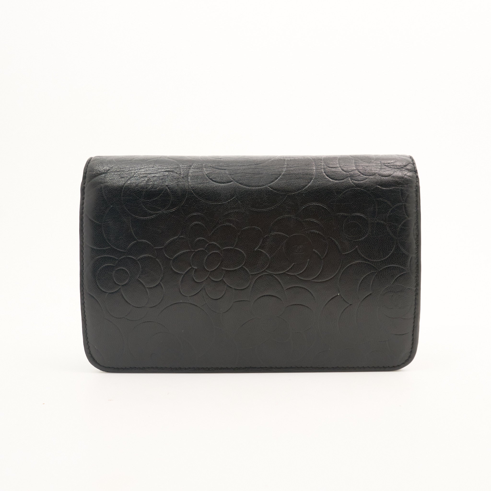 Chanel Camellia Black WOC SHW