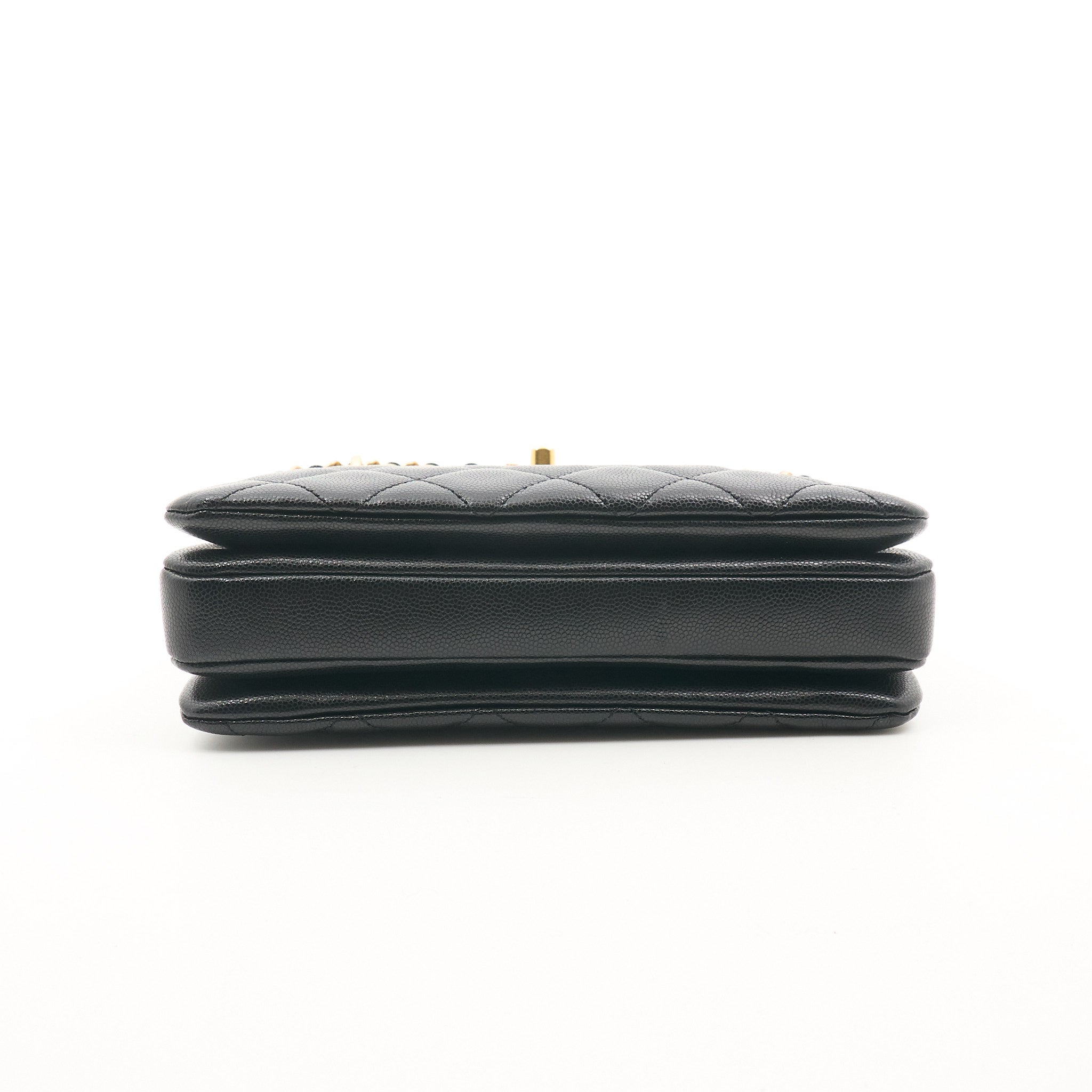 Chanel Camellia Shopping Bag Black Caviar GHW