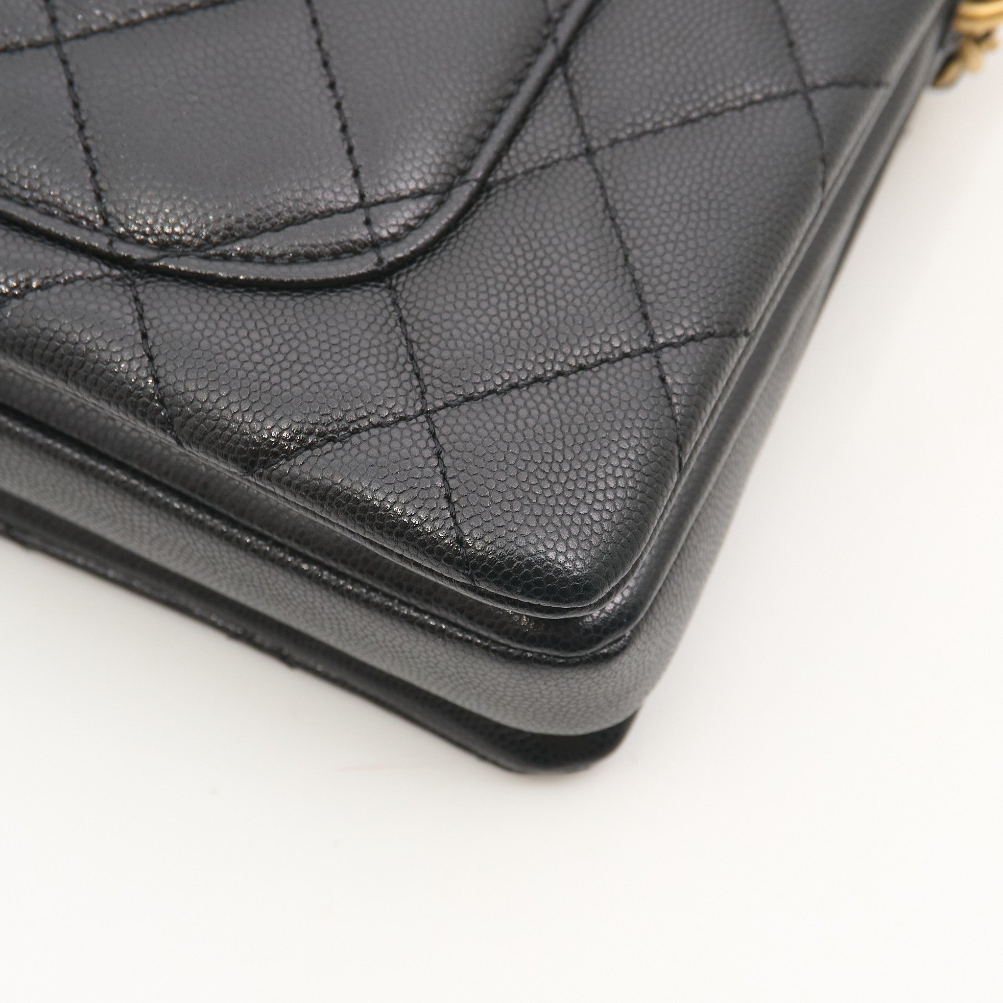 Chanel Camellia Shopping Bag Black Caviar GHW