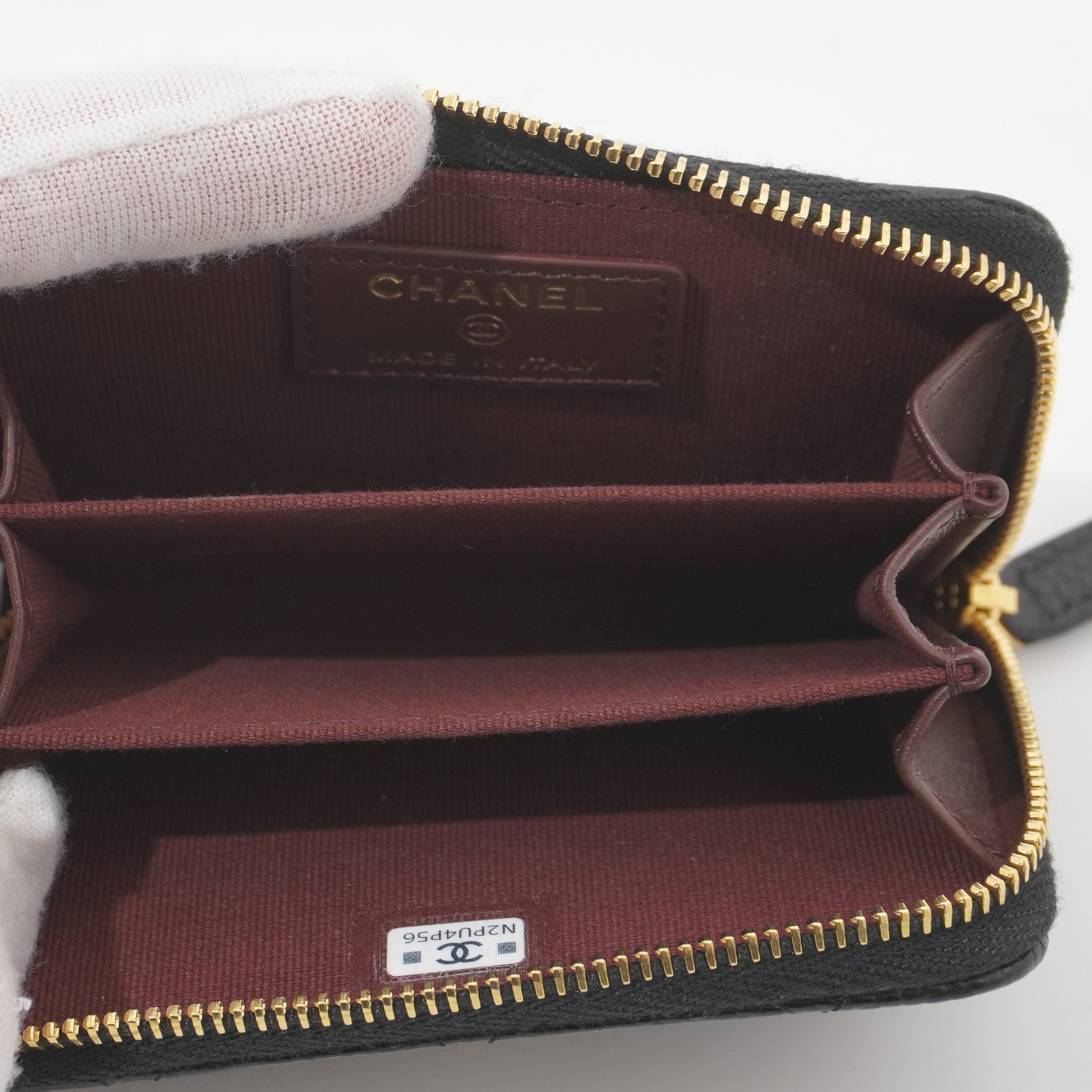 Chanel Zip Card Holder Caviar Black GHW