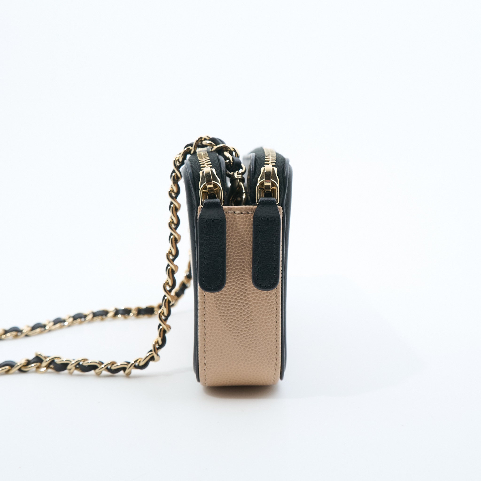 Chanel Caviar Beige Vanity Crossbody Bag