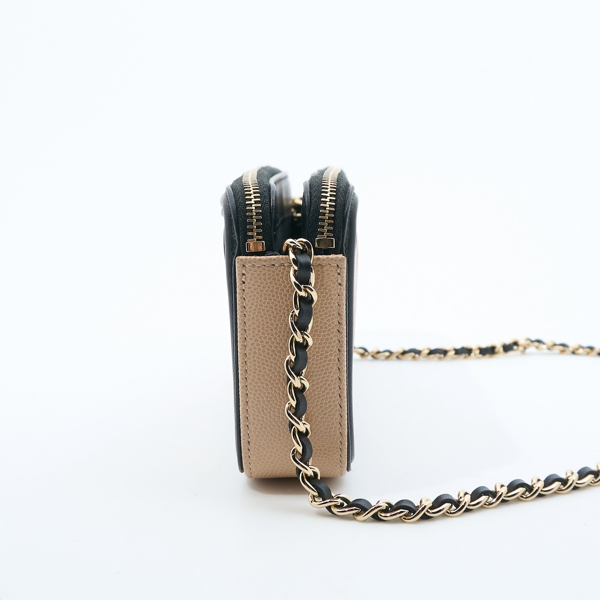 Chanel Caviar Beige Vanity Crossbody Bag