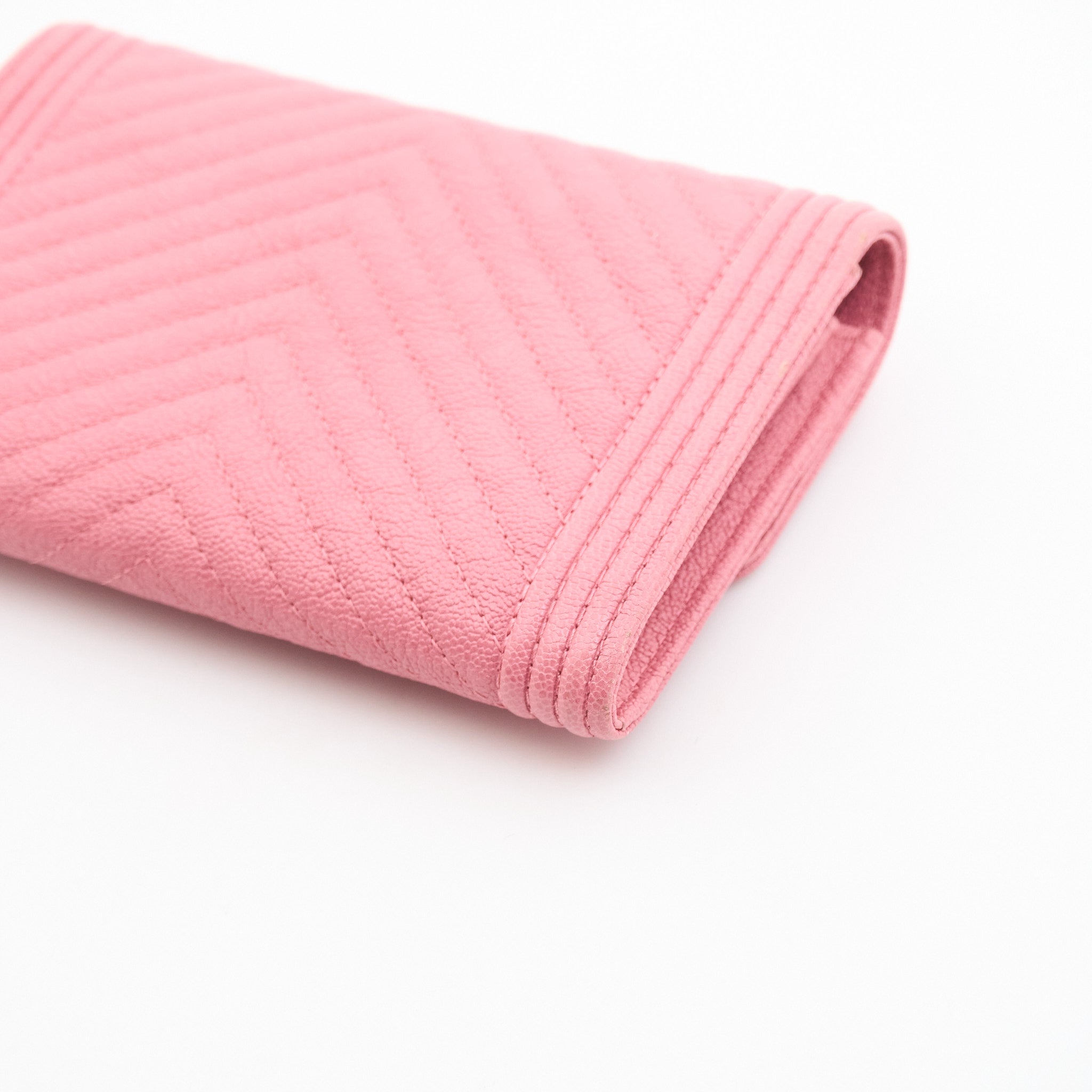 Chanel Caviar Boy Wallet in Pink GHW