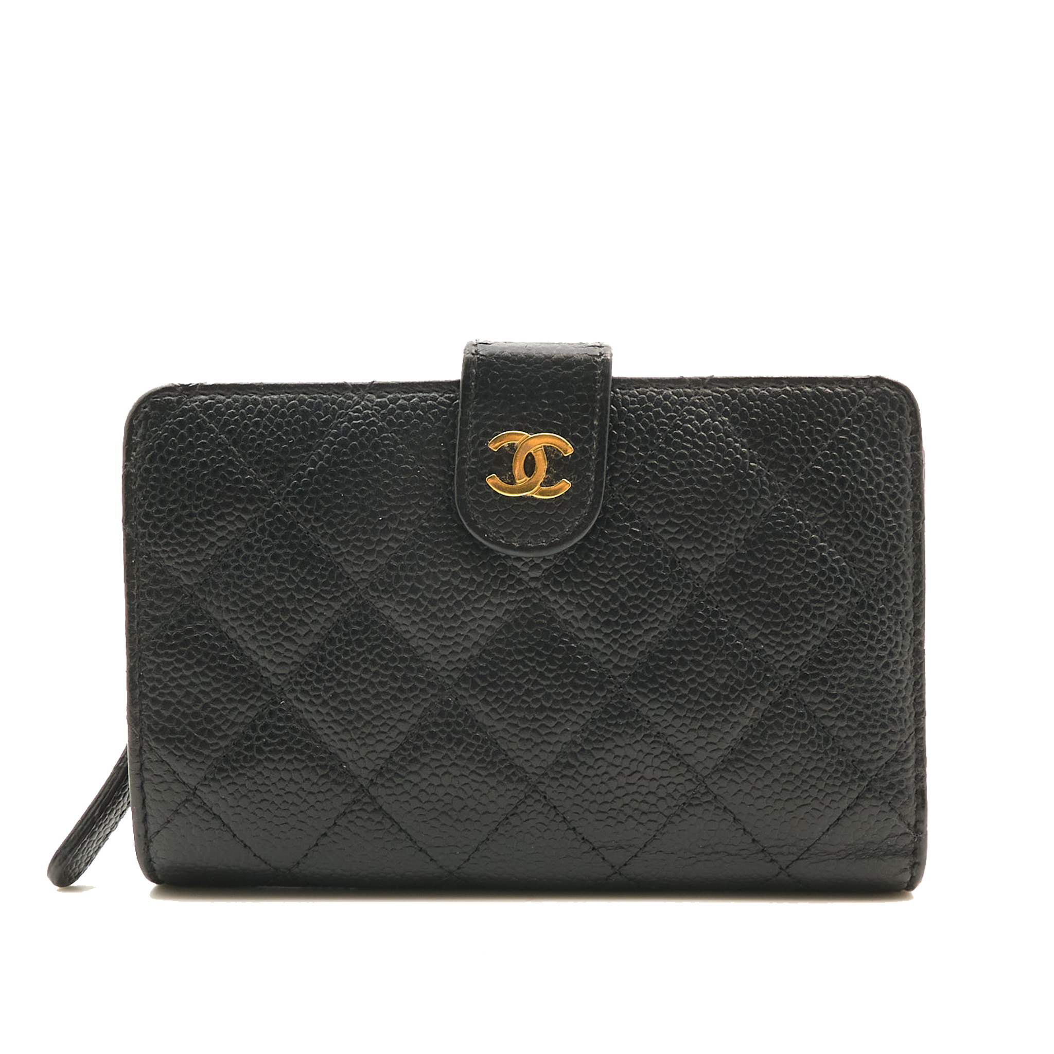 Chanel Caviar Double Sided Wallet Black GHW