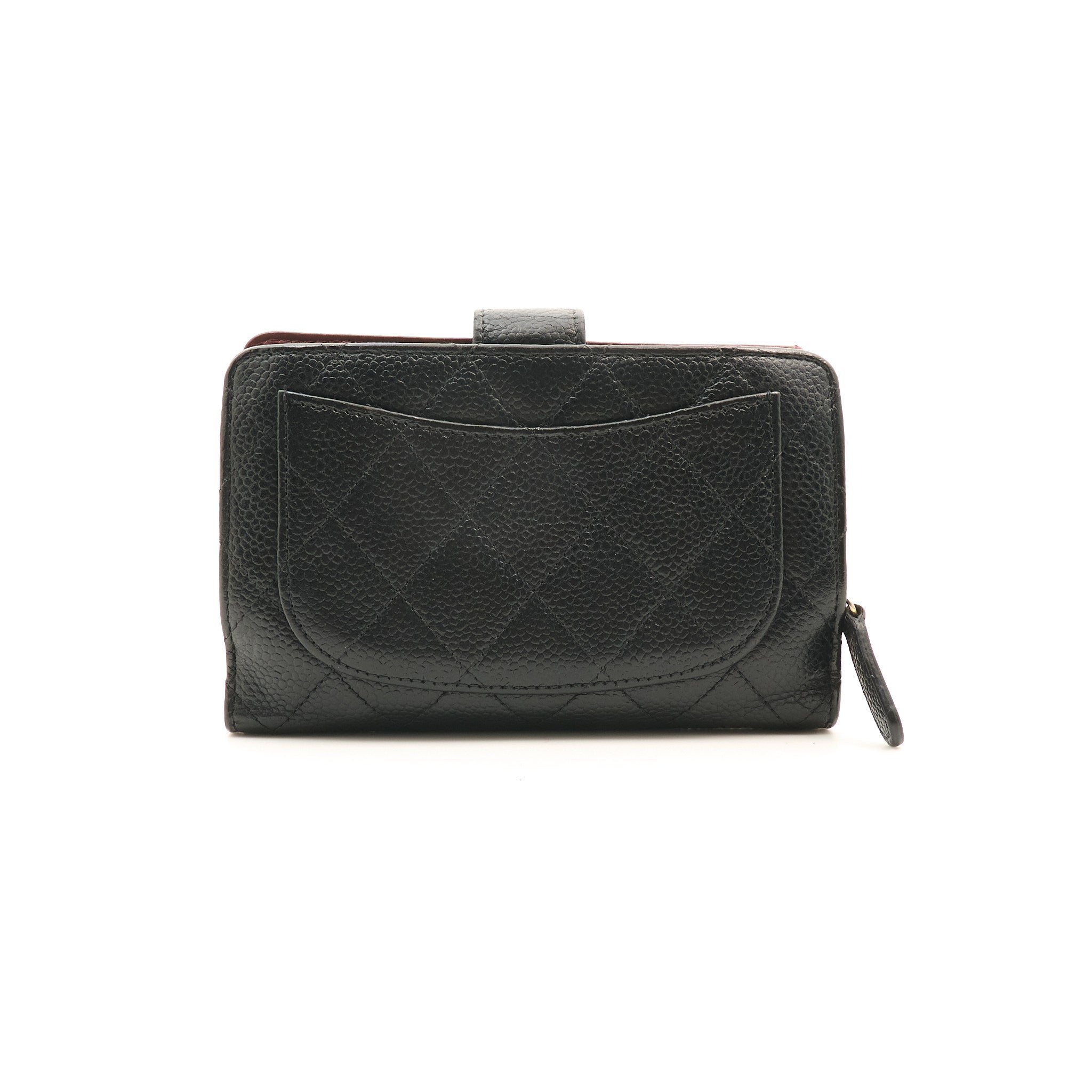 Chanel Caviar Double Sided Wallet Black GHW