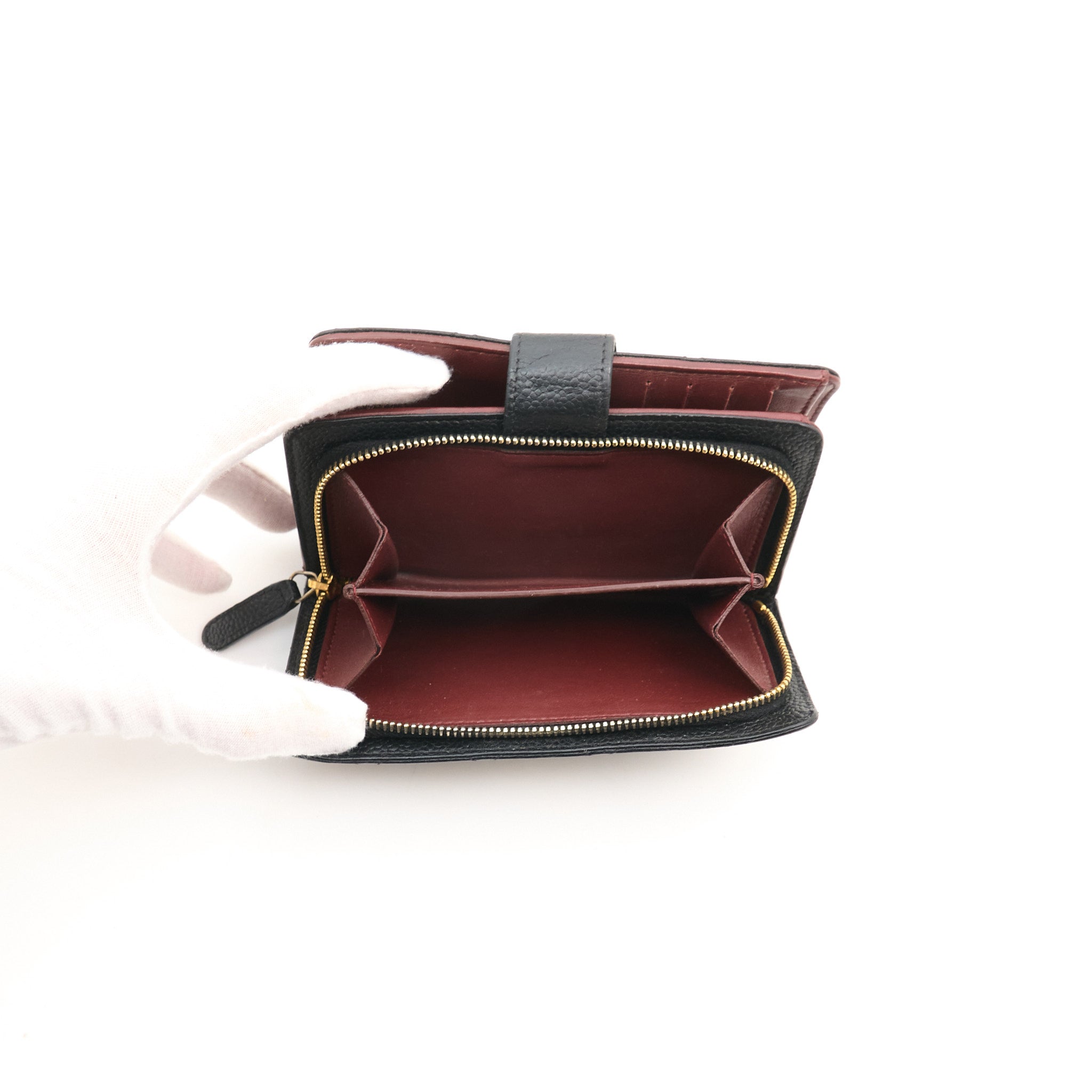 Chanel Caviar Double Sided Wallet Black GHW