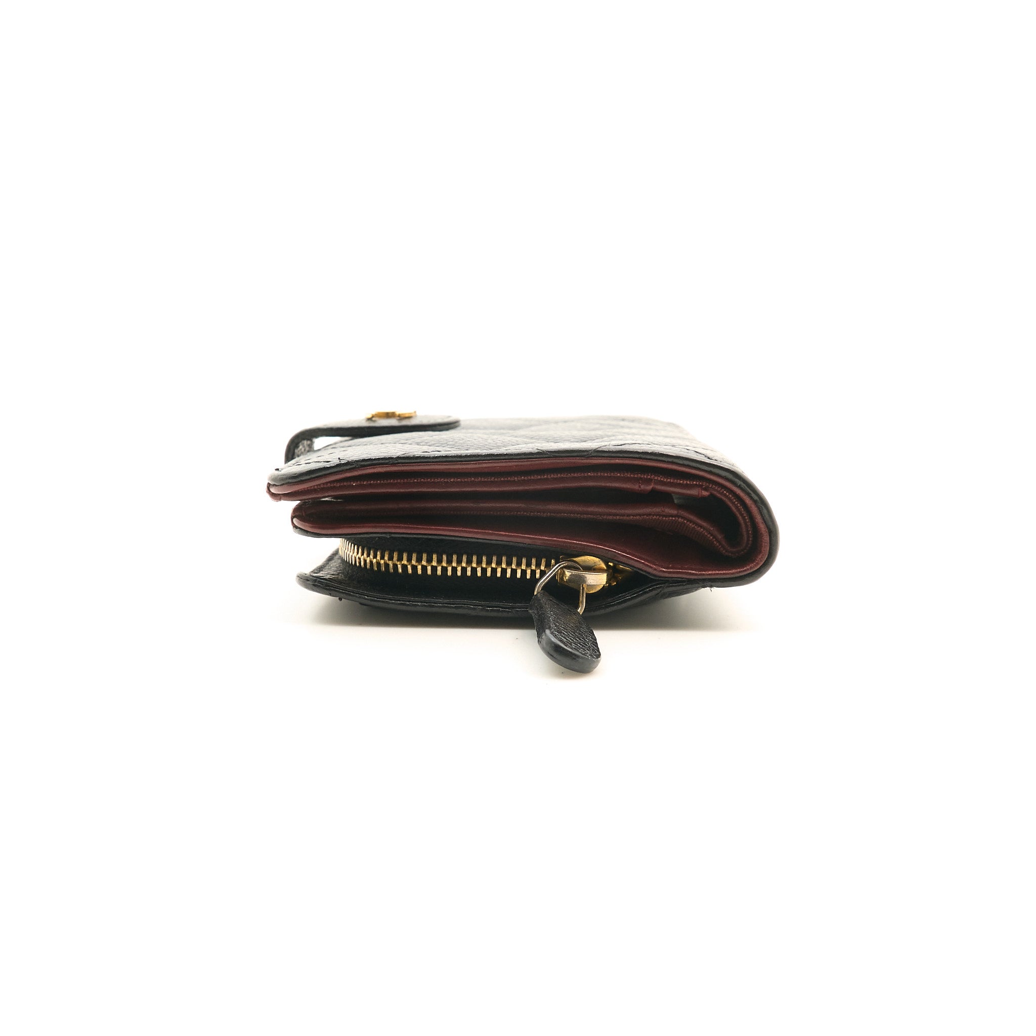 Chanel Caviar Double Sided Wallet Black GHW