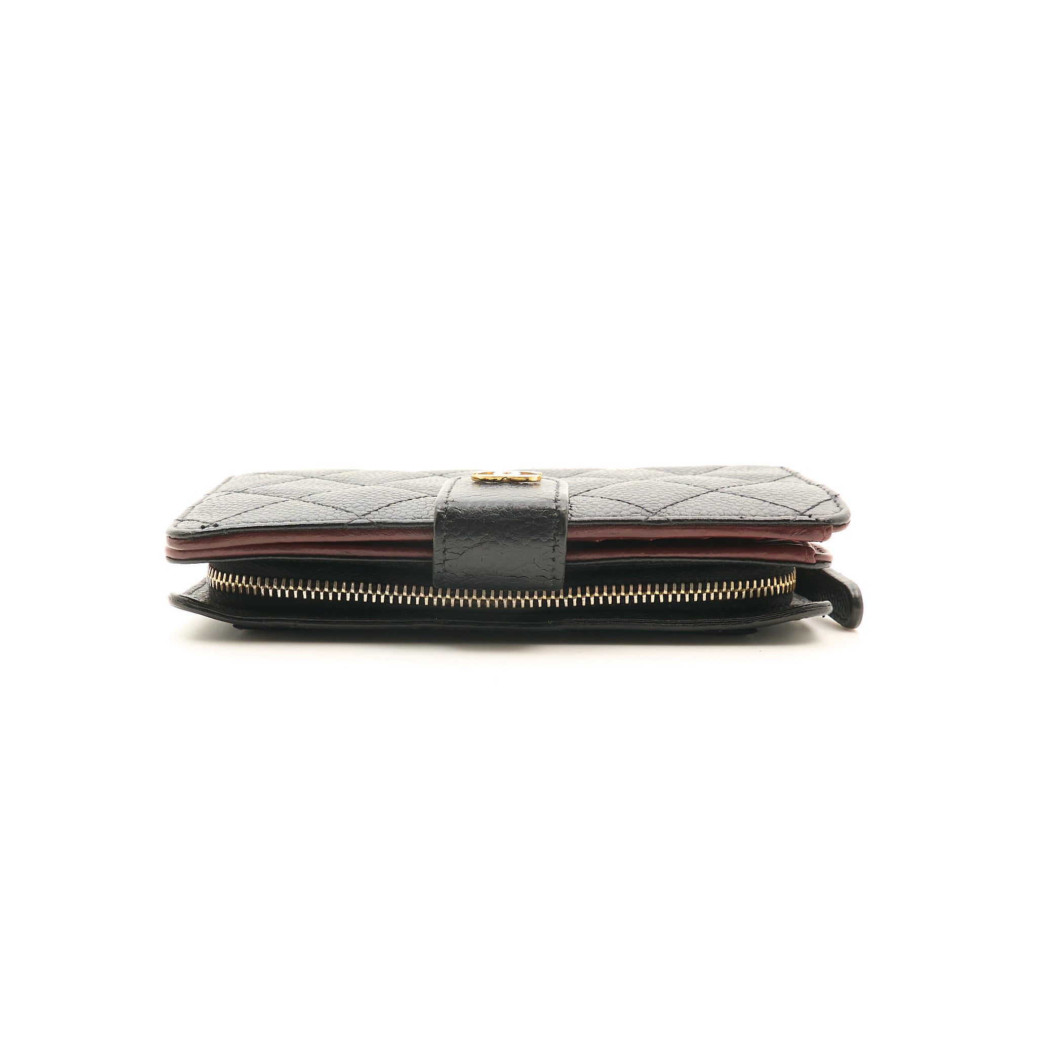 Chanel Caviar Double Sided Wallet Black GHW