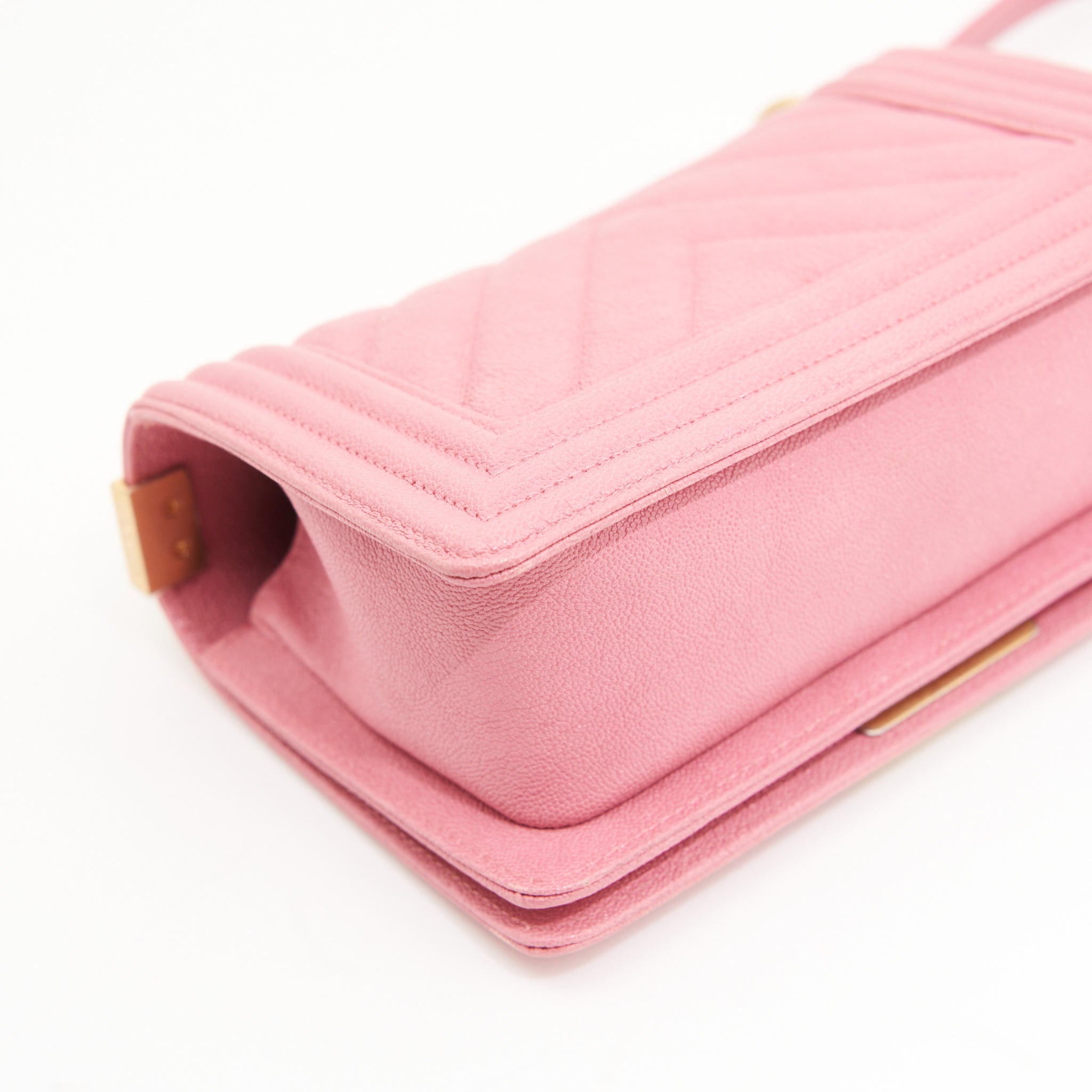 Chanel Caviar Quilted Boy Small in Pink GHW