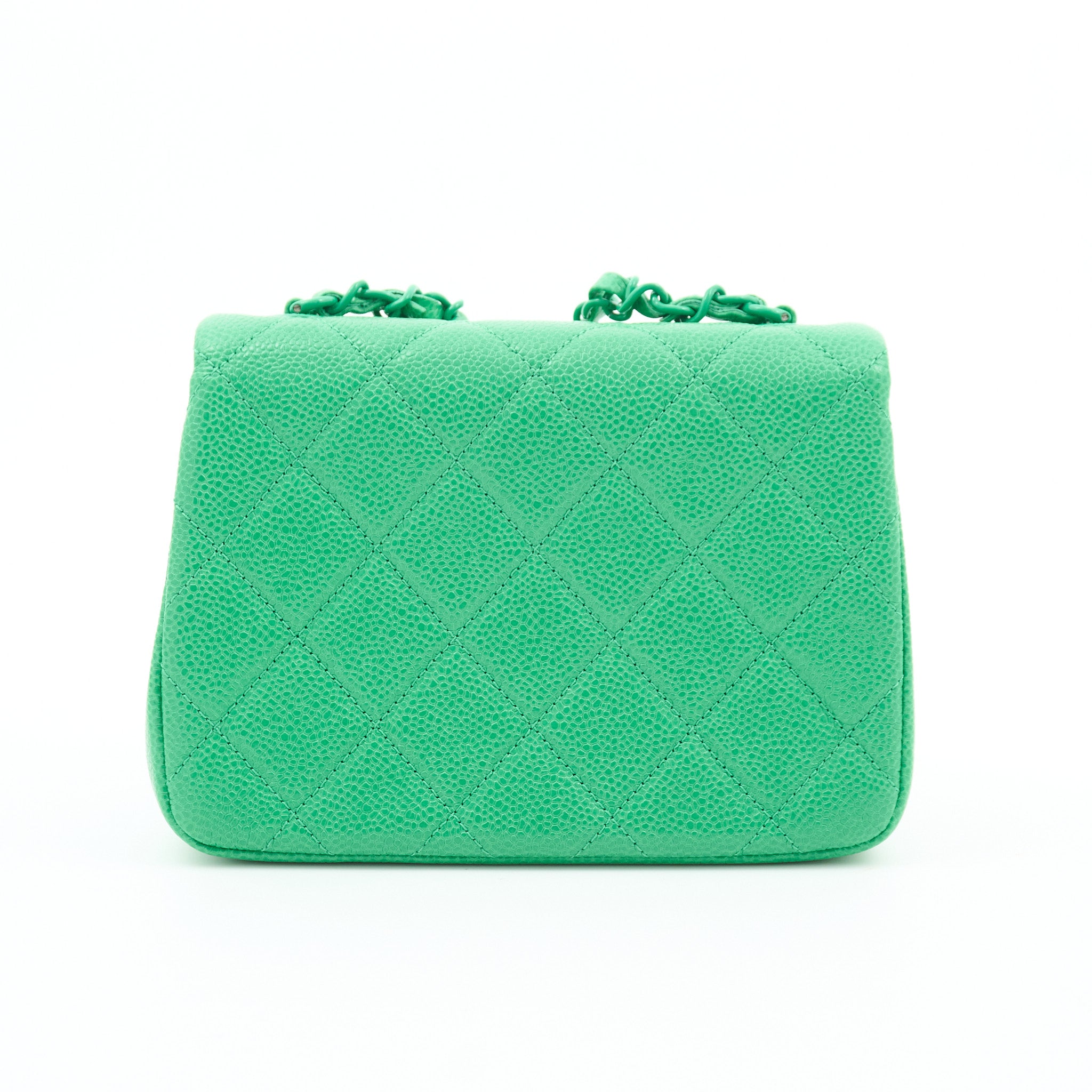 Chanel Caviar Quilted Small Incognito Square Flap Green