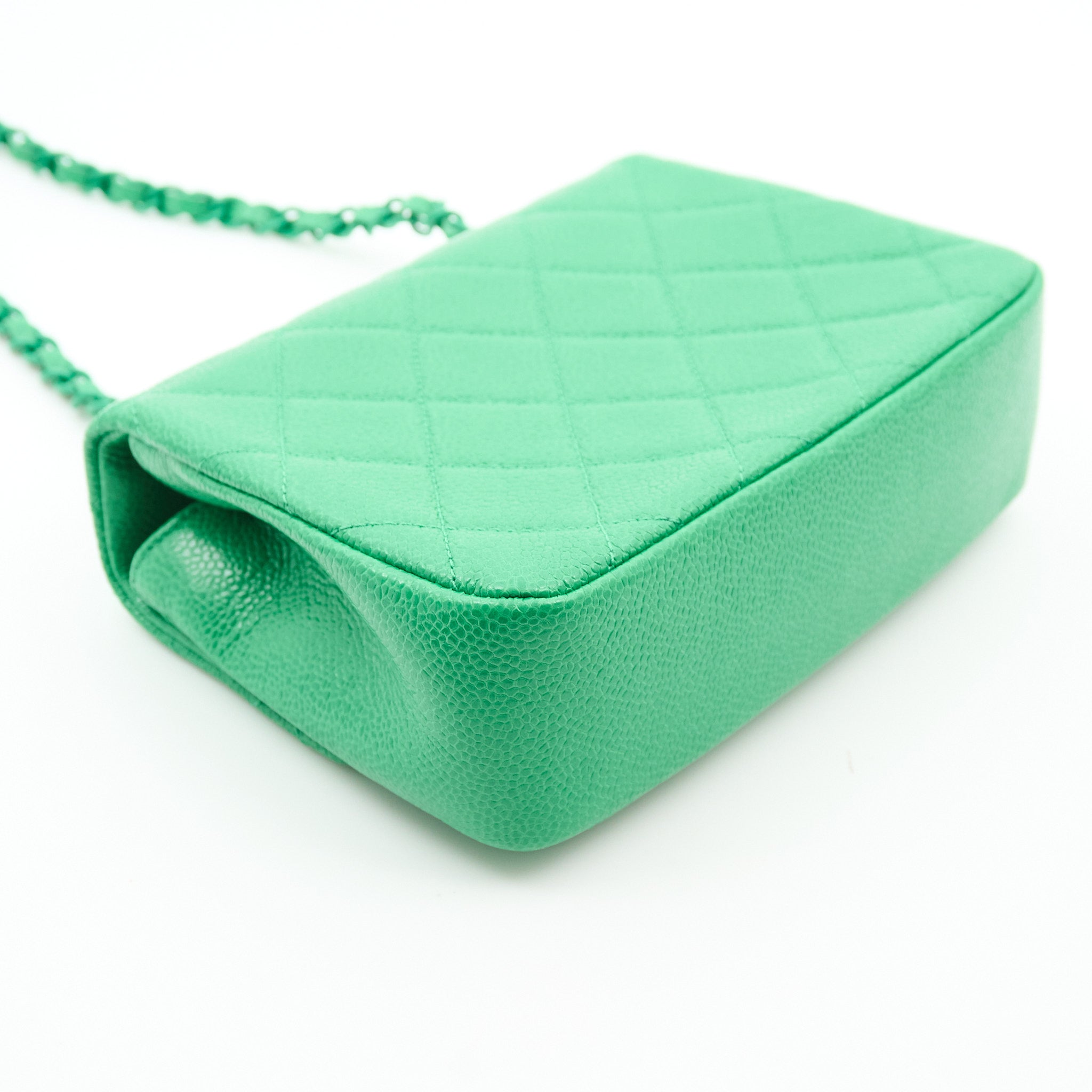 Chanel Caviar Quilted Small Incognito Square Flap Green