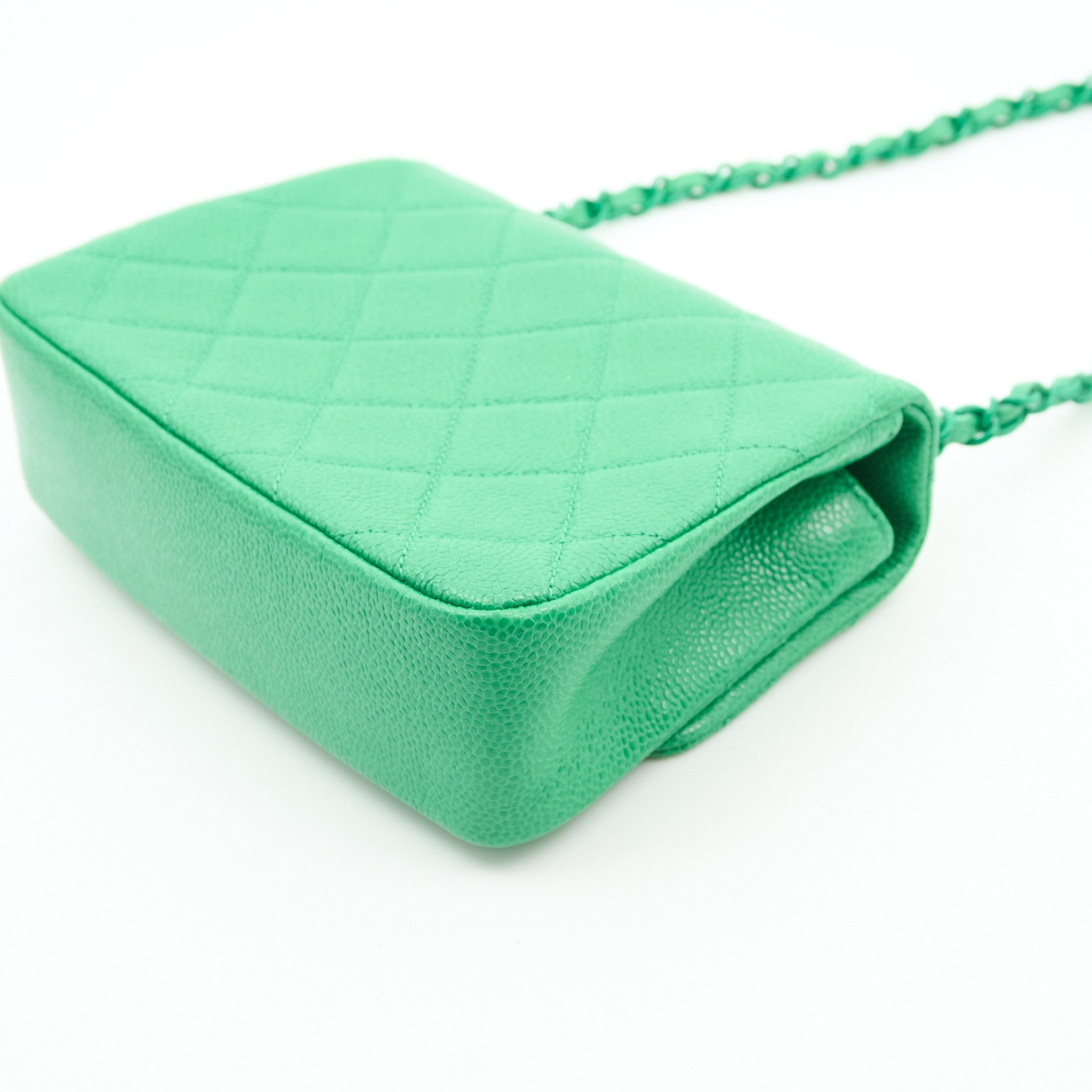 Chanel Caviar Quilted Small Incognito Square Flap Green