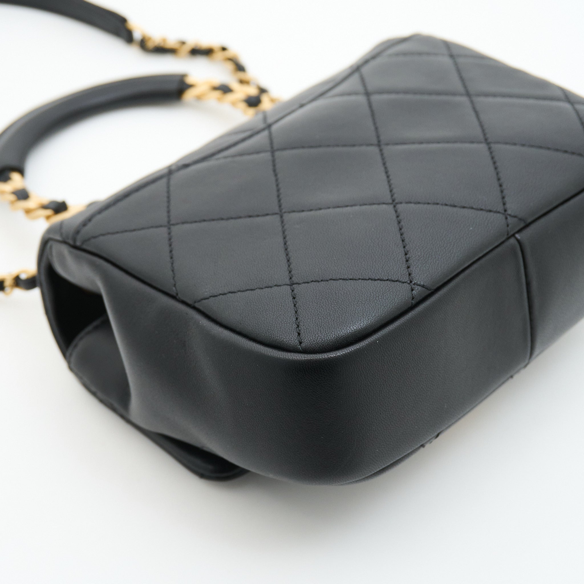 Chanel Caviar Quilted Top Handle in Black GHW